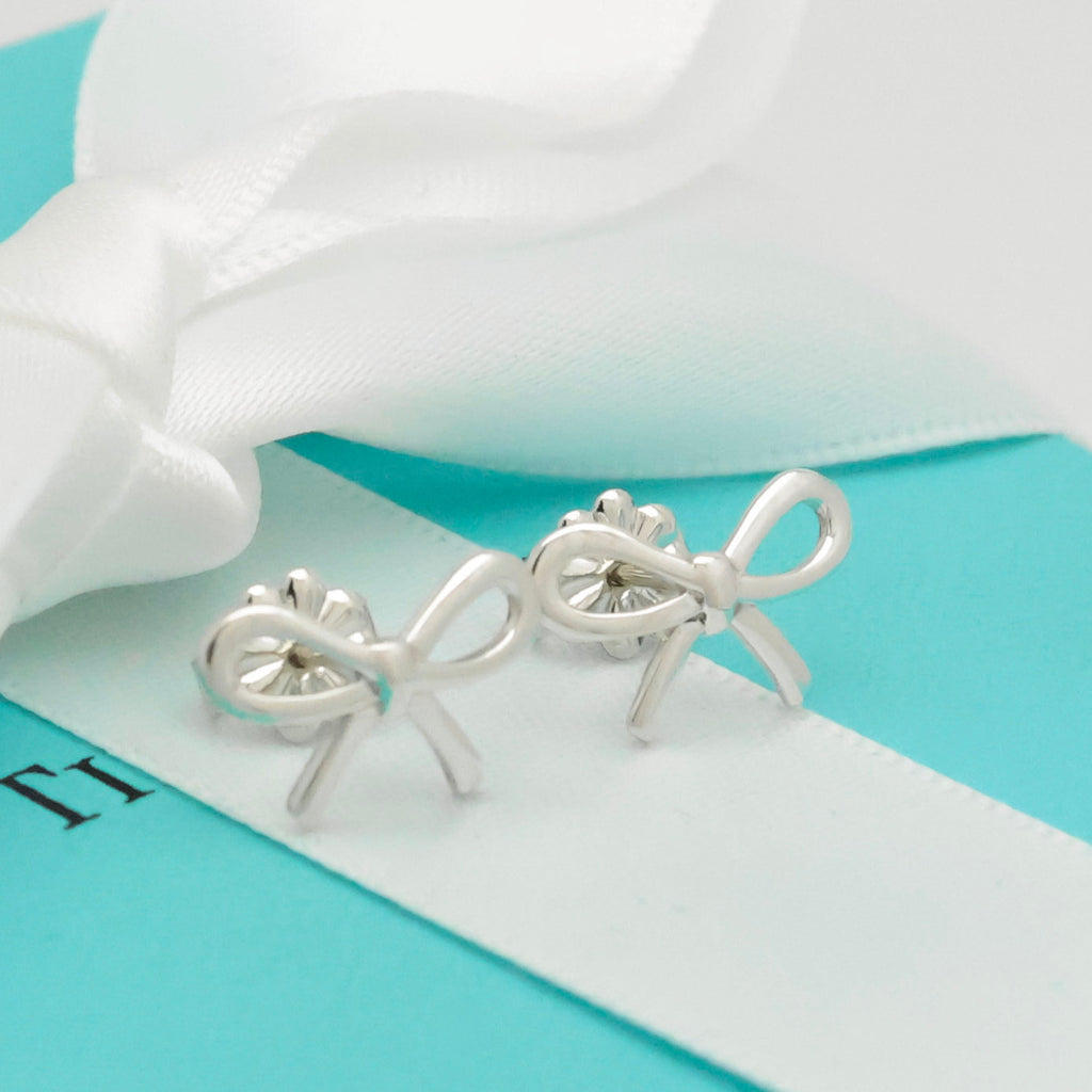 TIFFANY&Co. リボン ボウ スタッド ピアス AG925