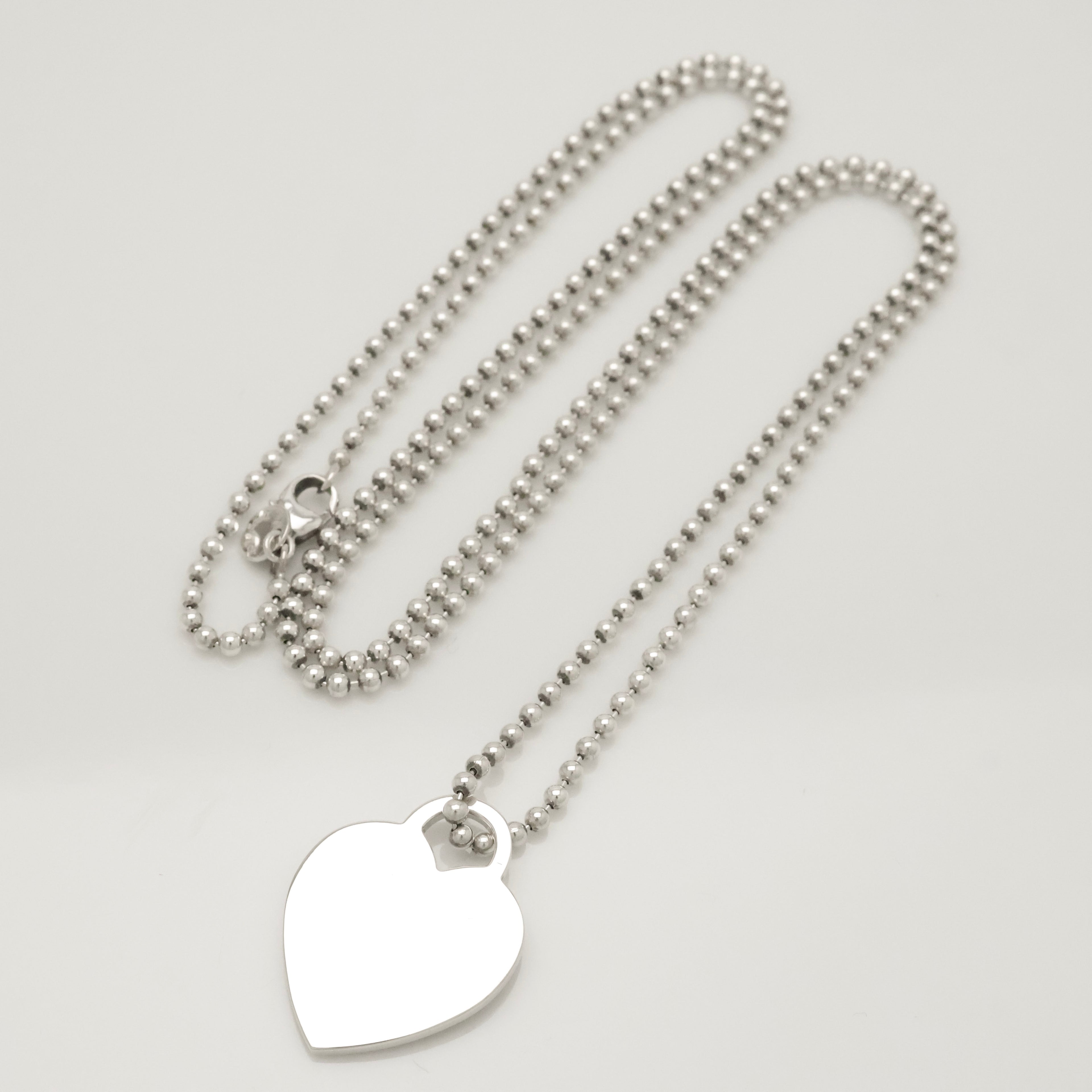 TIFFANY&Co. リターントゥ ティファニー ハート タグ ボール チェーン ネックレス AG925