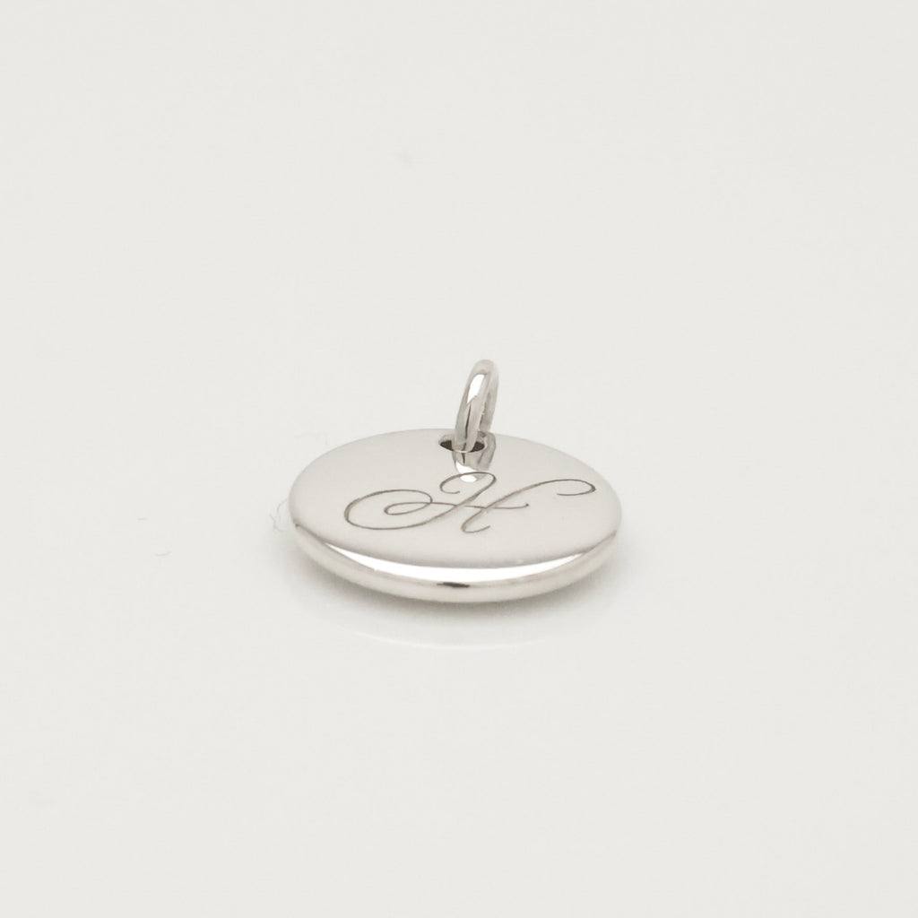 TIFFANY&Co. ノーツ レター アルファベット イニシャル H ディスク チャーム AG925