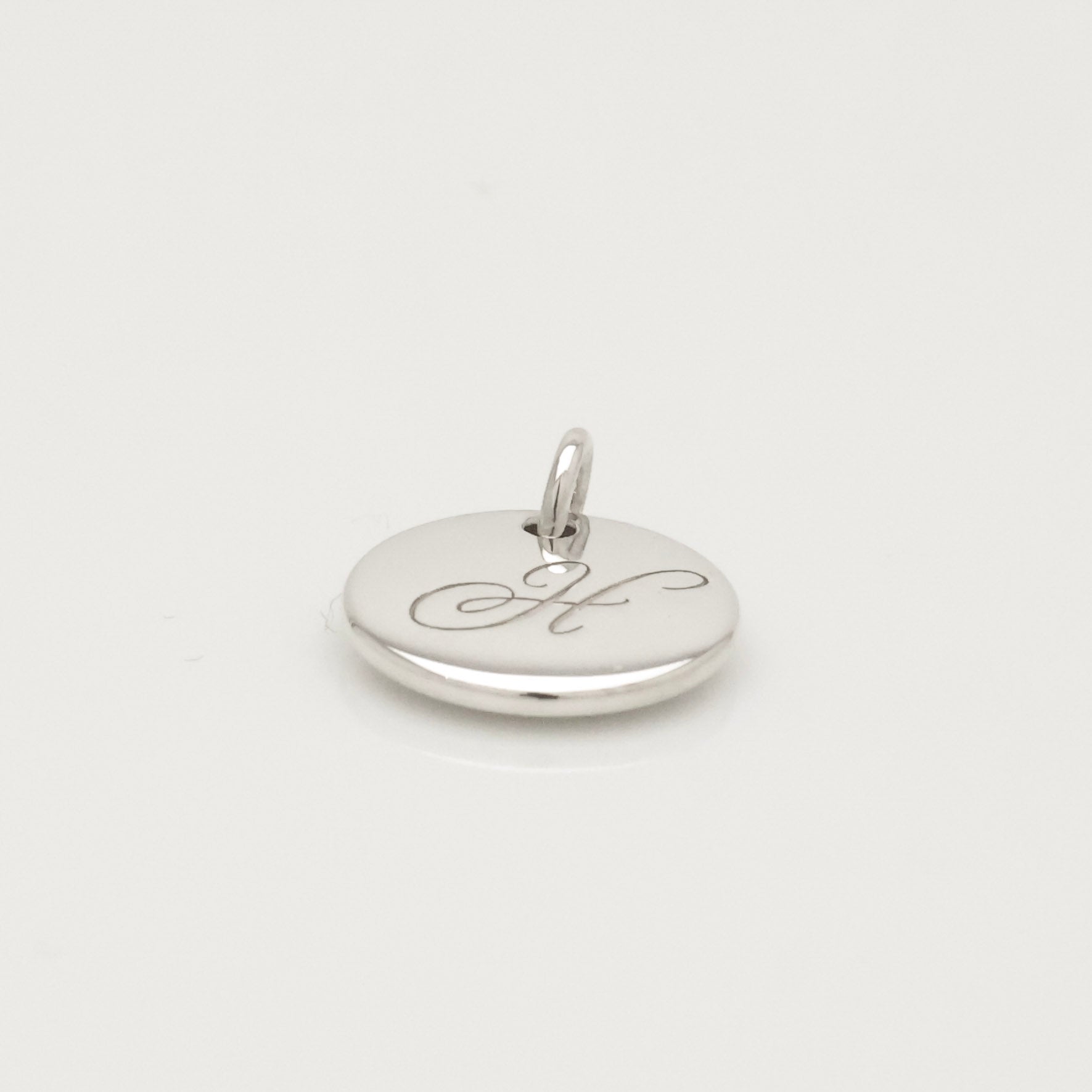 TIFFANY&Co. ノーツ レター アルファベット イニシャル H ディスク チャーム AG925