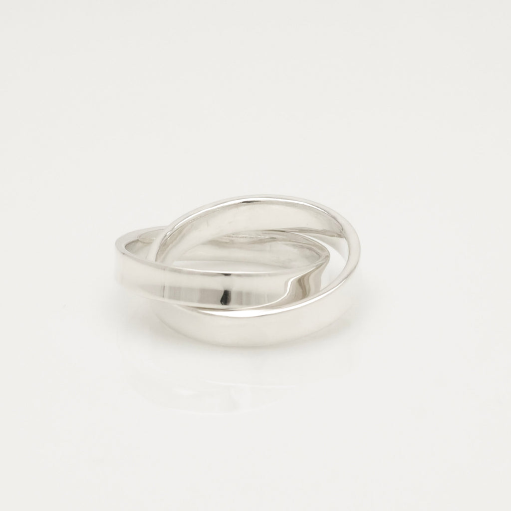 Tiffany & Co. 1837 Interlocking Circles Double Ring  Sterling Silver 925