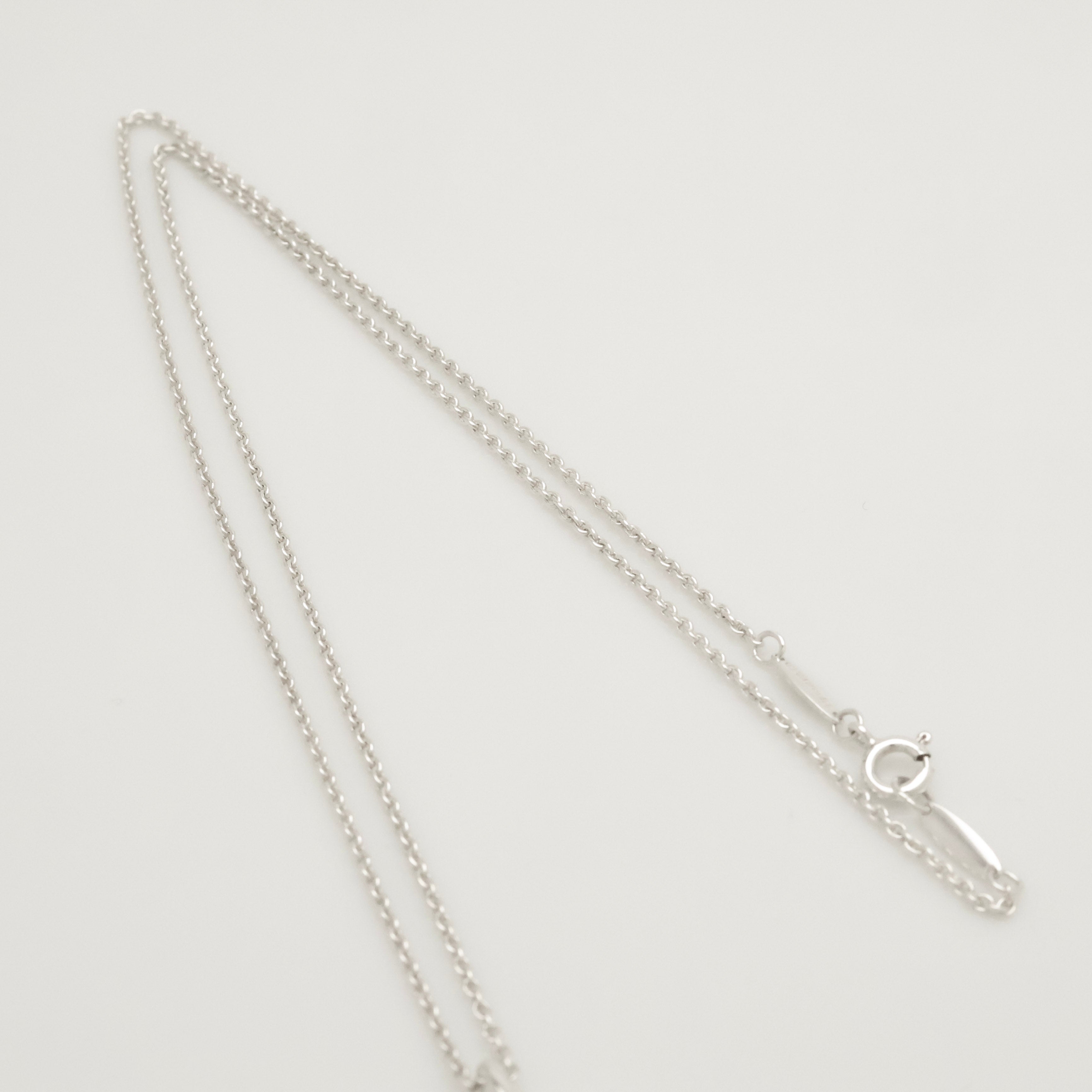 Tiffany & Co. Initial Letter "K" Pendant Necklace Sterling Silver 925