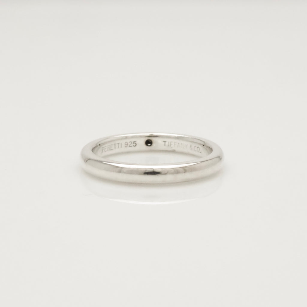 Tiffany & Co. Diamond Stacking Band Ring  Sterling Silver 925 
