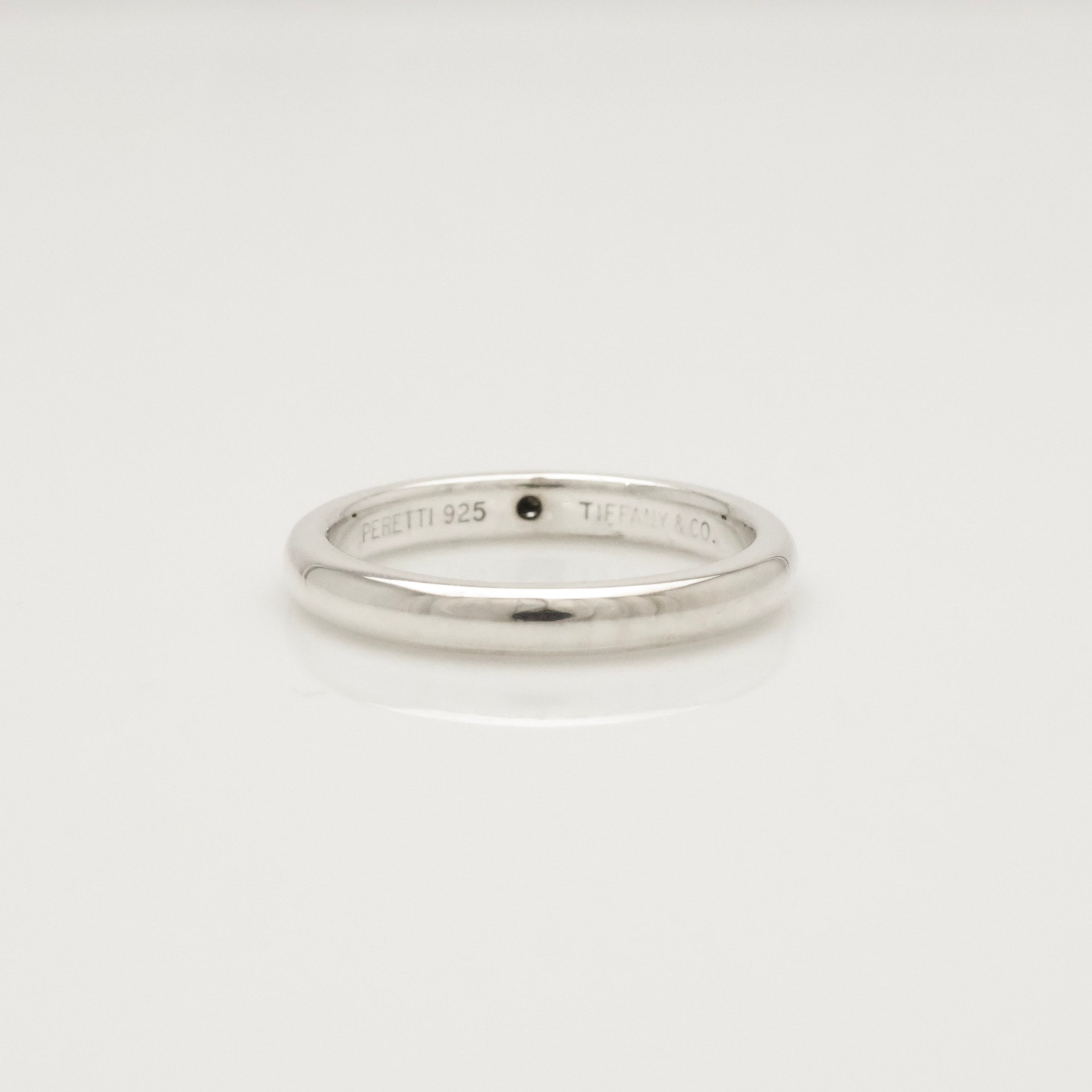 Tiffany & Co. Diamond Stacking Band Ring  Sterling Silver 925 