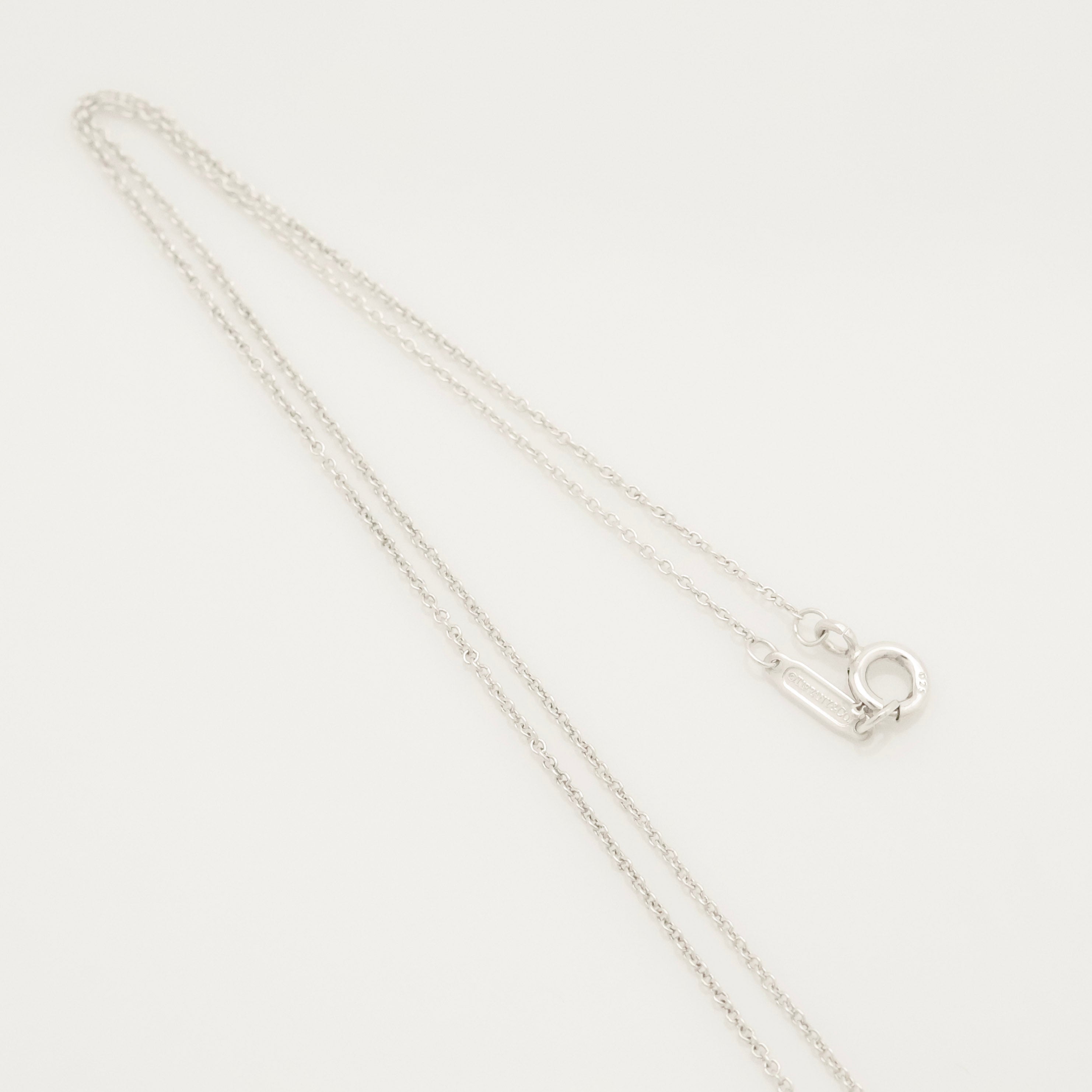 Tiffany & Co. 3D Geometric Oval Necklace Sterling Silver 925