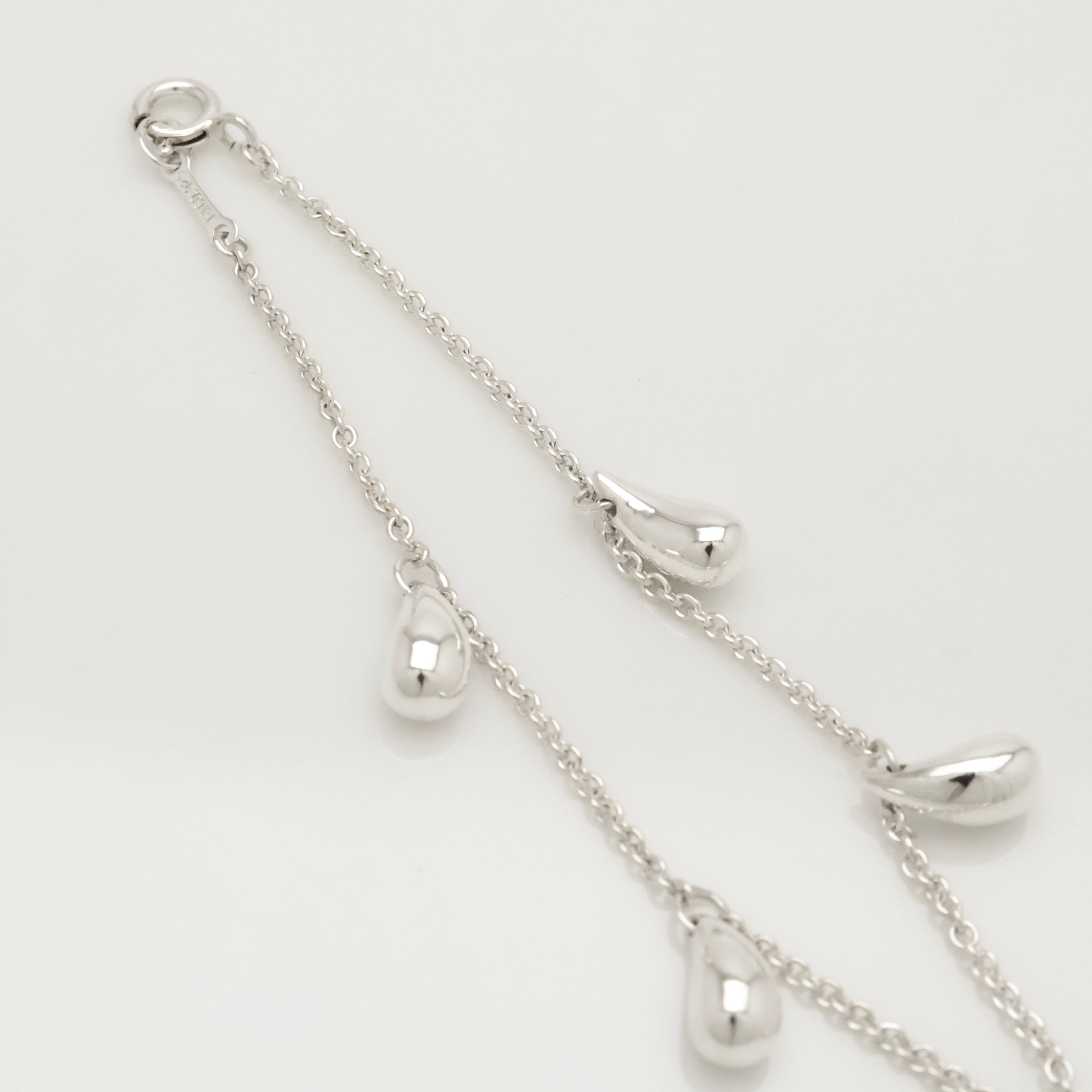 Tiffany & Co. Peretti Five 5 Teardrop Bracelet Sterling Silver 925