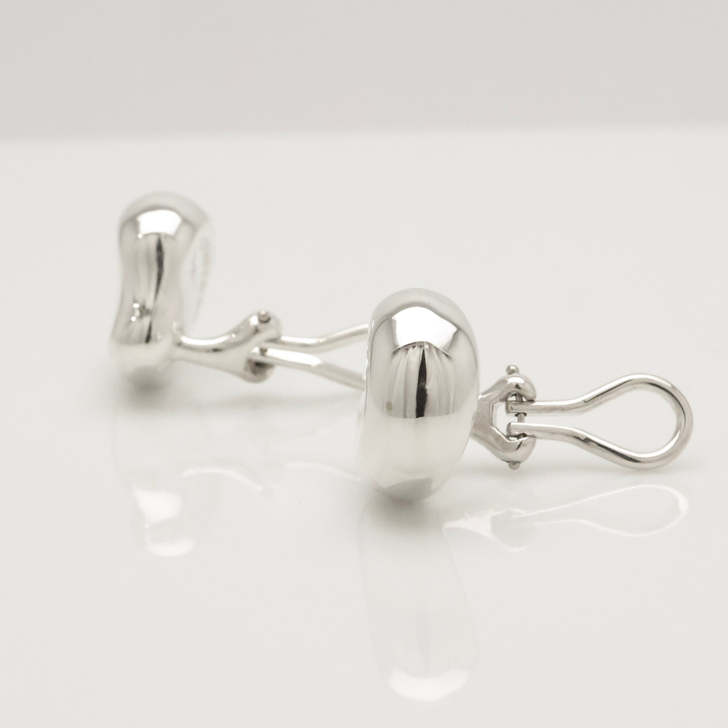  Tiffany & Co. Elsa Peretti Nugget Clip-On Earrings Sterling Silver 925 