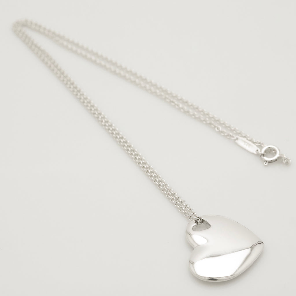 TIFFANY&Co. 2 ハート ステンシル カットアウト ネックレス AG925