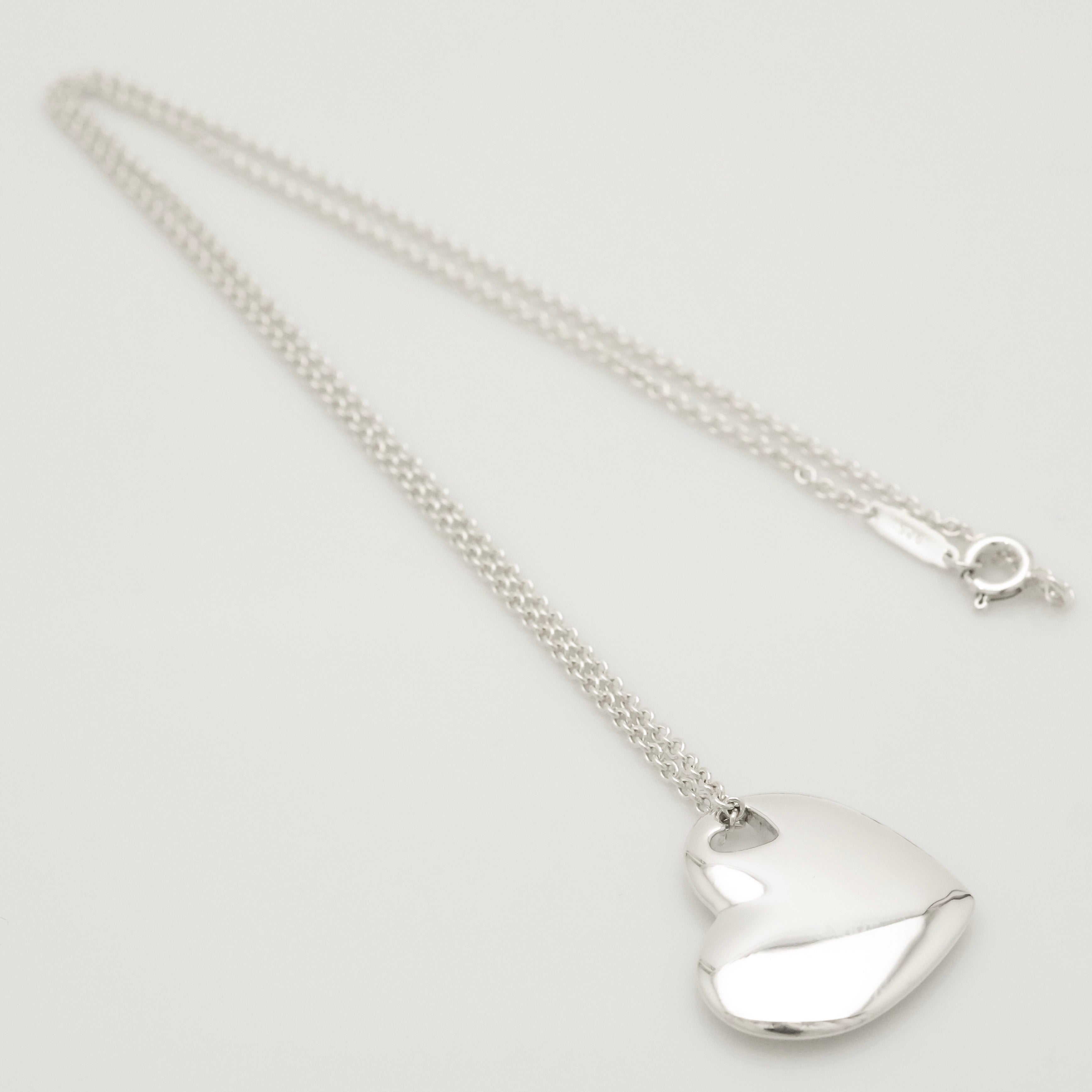 TIFFANY&Co. 2 ハート ステンシル カットアウト ネックレス AG925