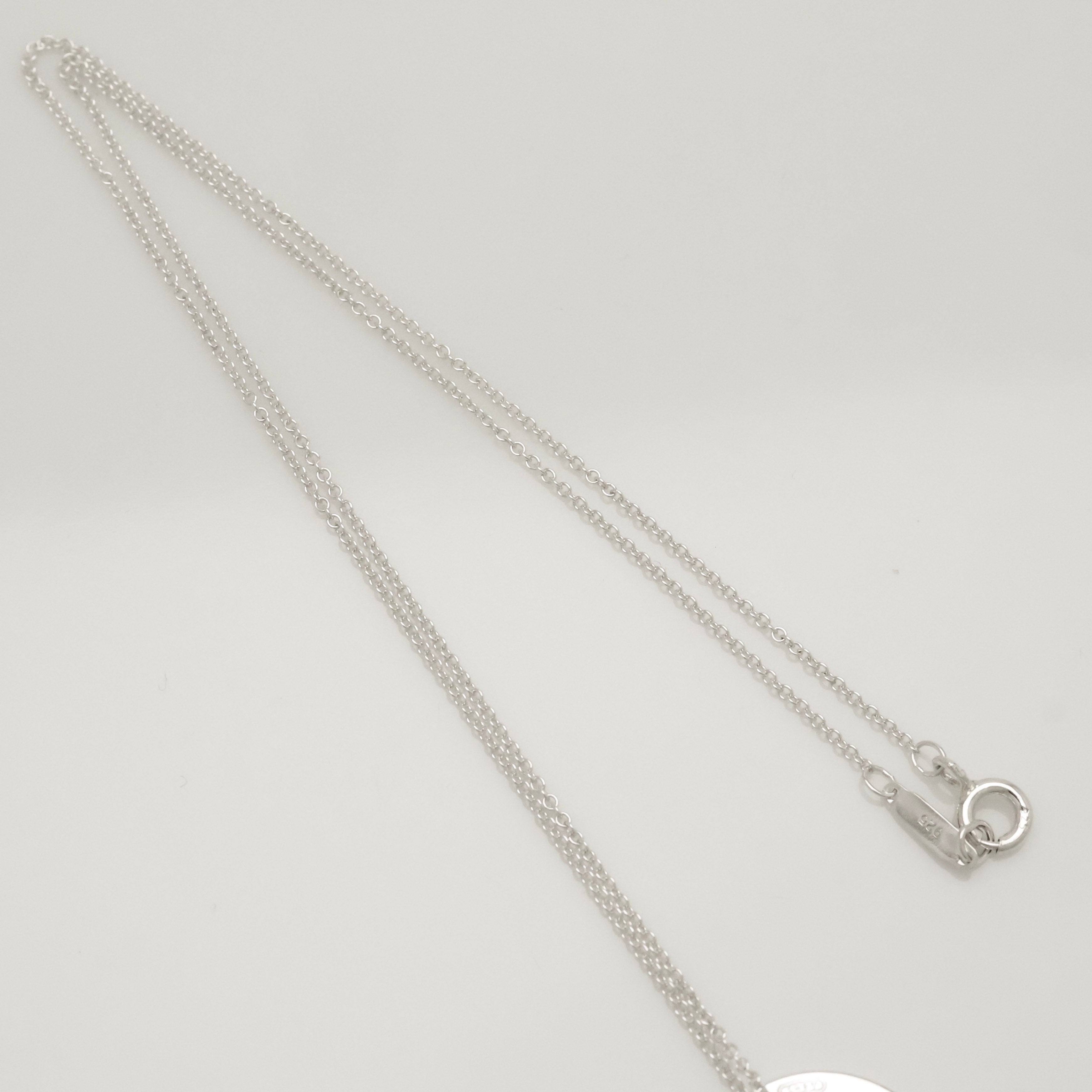 Tiffany & Co. Round Circle Pendant Necklace Sterling Silver 925