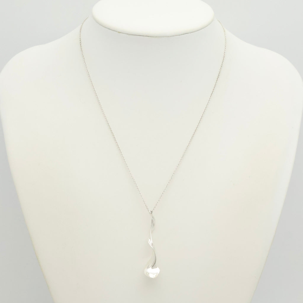 Tiffany & Co. Frank Gehry Orchid Drop Pendant Necklace Sterling Silver 925