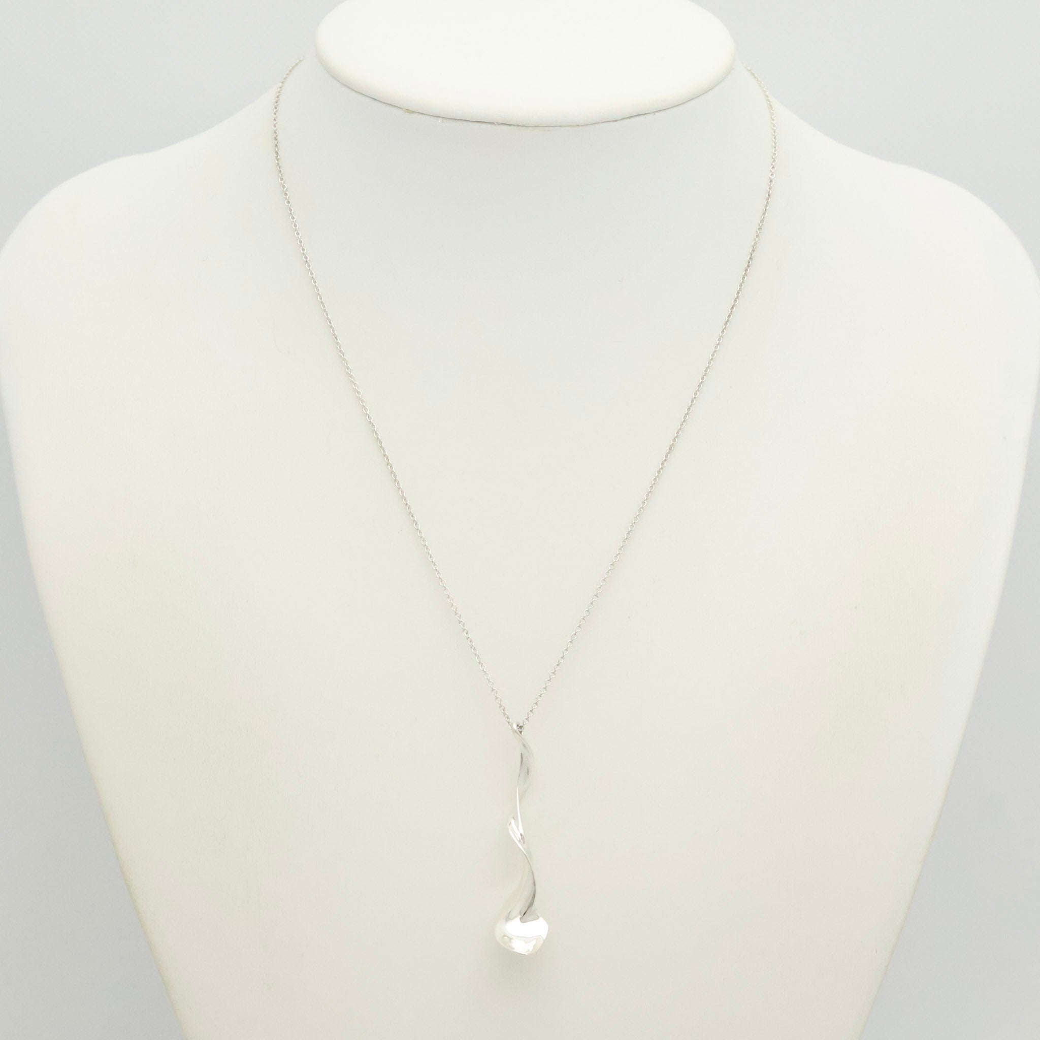 Tiffany & Co. Frank Gehry Orchid Drop Pendant Necklace Sterling Silver 925