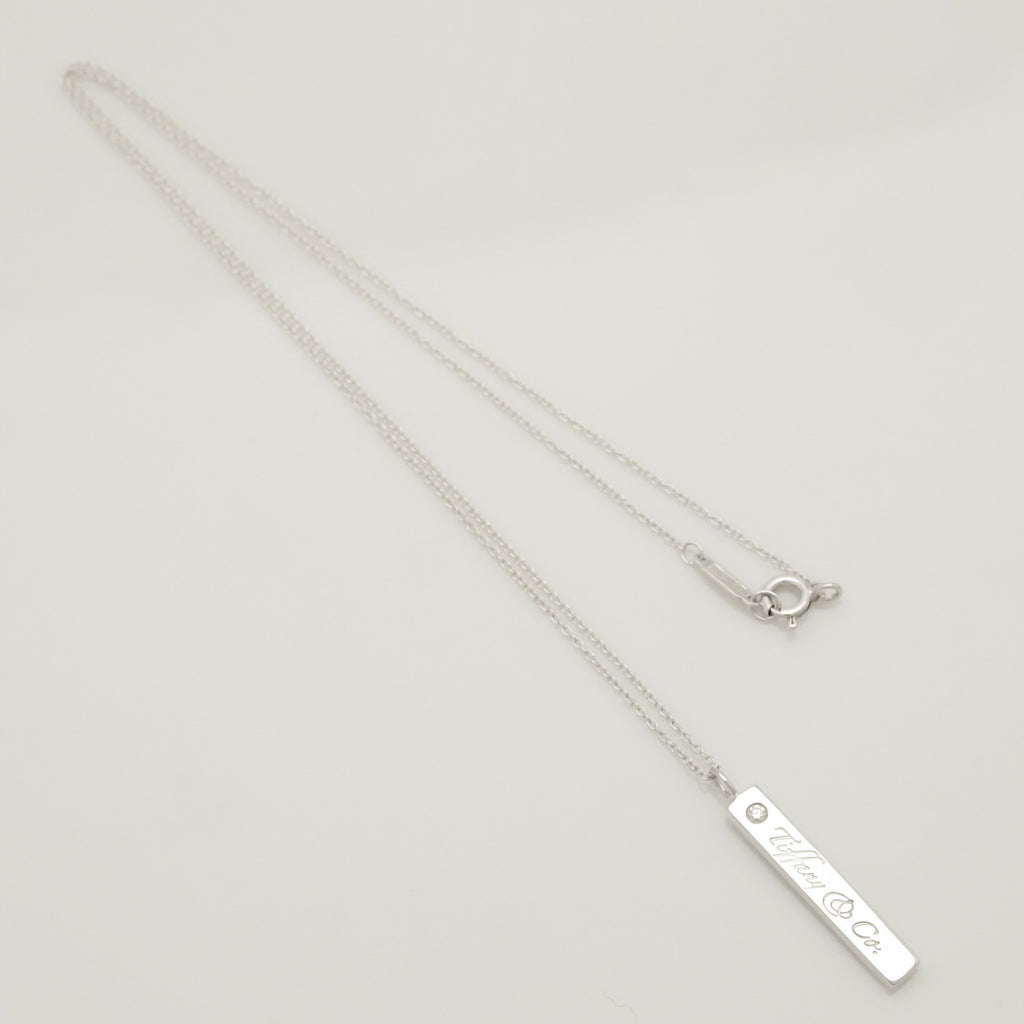 TIFFANY&Co. ノーツ バー 1P ダイヤモンド ネックレス AG925
