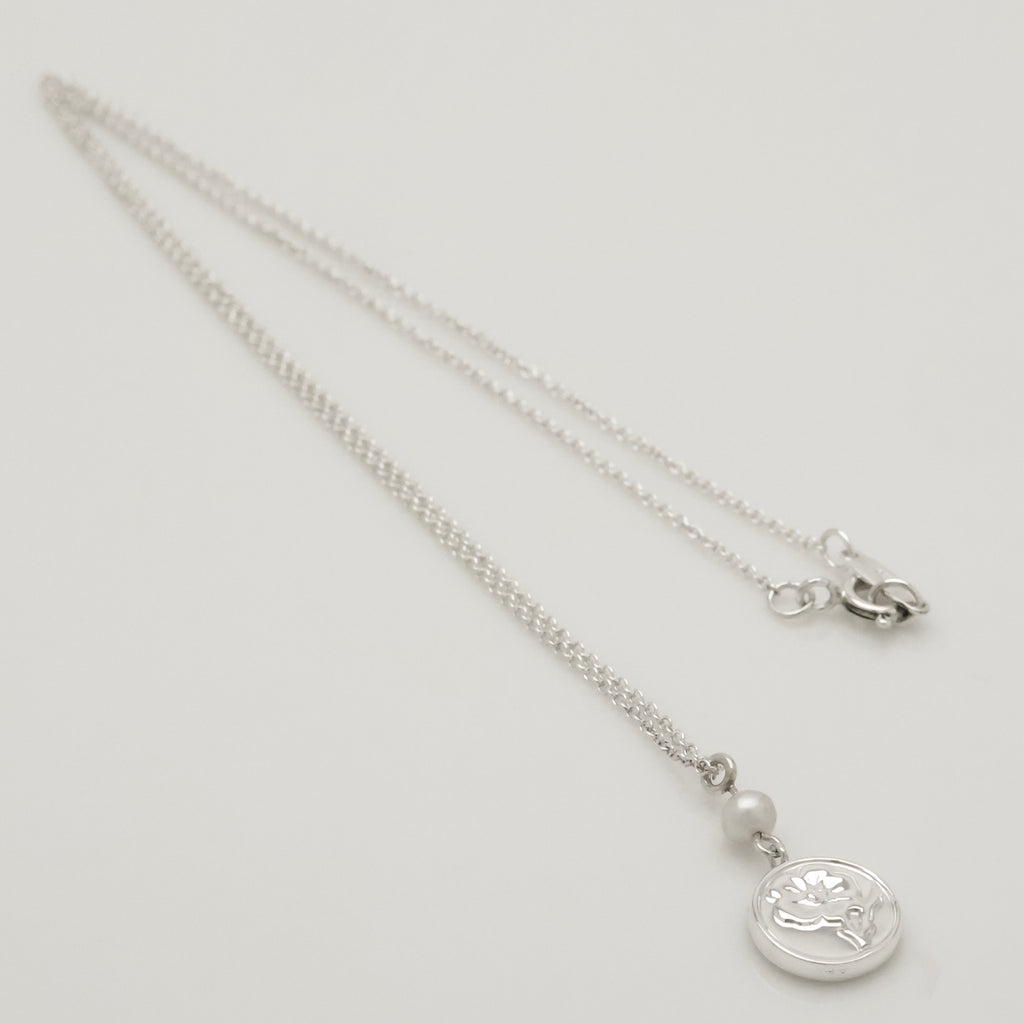TIFFANY&Co. ネイチャー ローズ フラワー パール ネックレス AG925