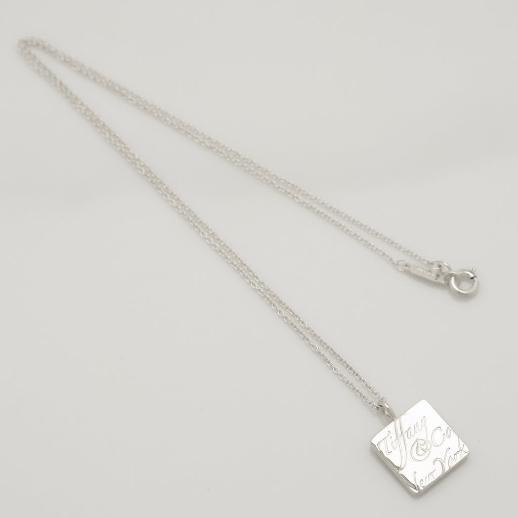 TIFFANY&Co. ノーツ スクエア プレート ネックレス AG925