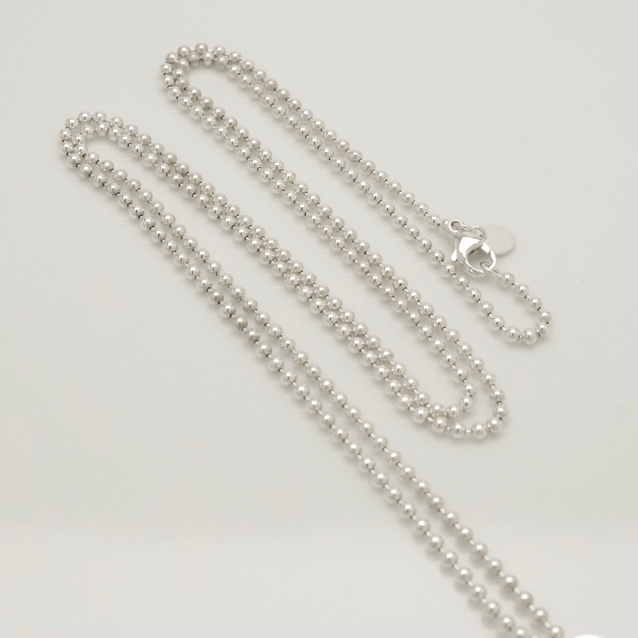 TIFFANY&Co.リターントゥ ティファニー オーバル タグ ボール チェーン ネックレス AG925