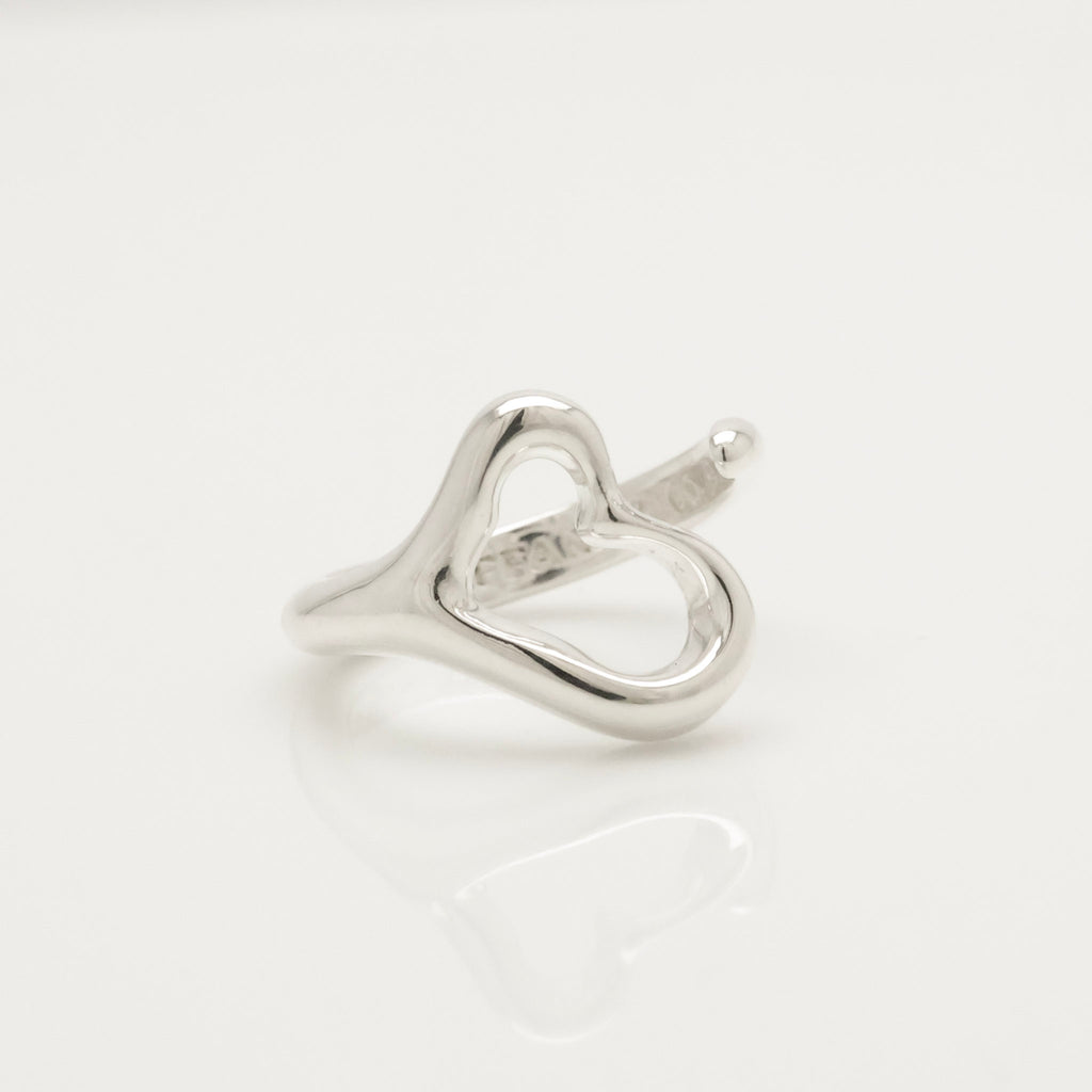 Tiffany & Co. Peretti Open Heart Ring Sterling Silver 925