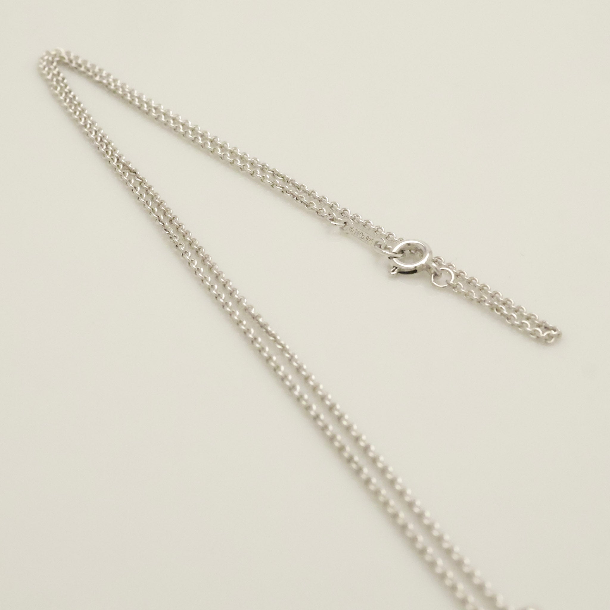 Tiffany & Co. Tenderness Cross Diamond Necklace Sterling Silver 925