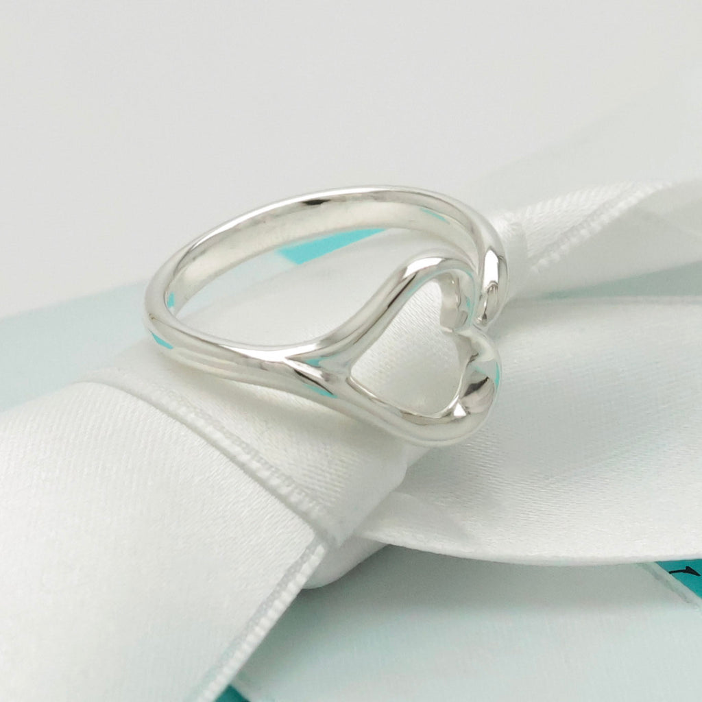 TIFFANY&Co. オープンハート エルサペレッティ リング 8 号 AG925