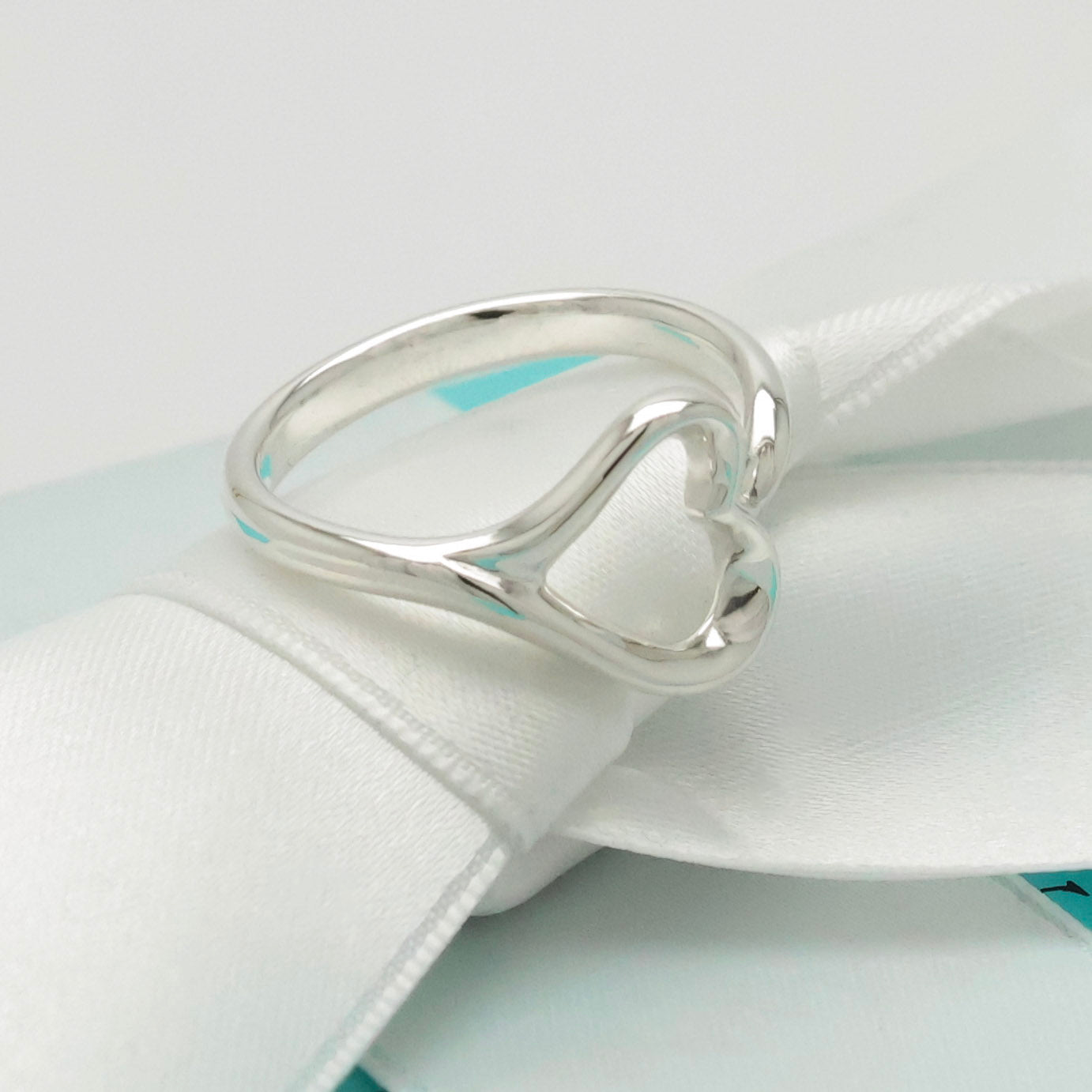 TIFFANY&Co. オープンハート エルサペレッティ リング 8 号 AG925