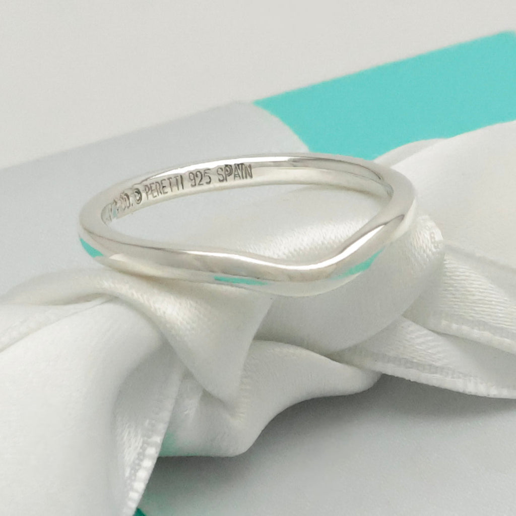TIFFANY&Co. カーブド エルサペレッティ バンド リング 9 号 AG925