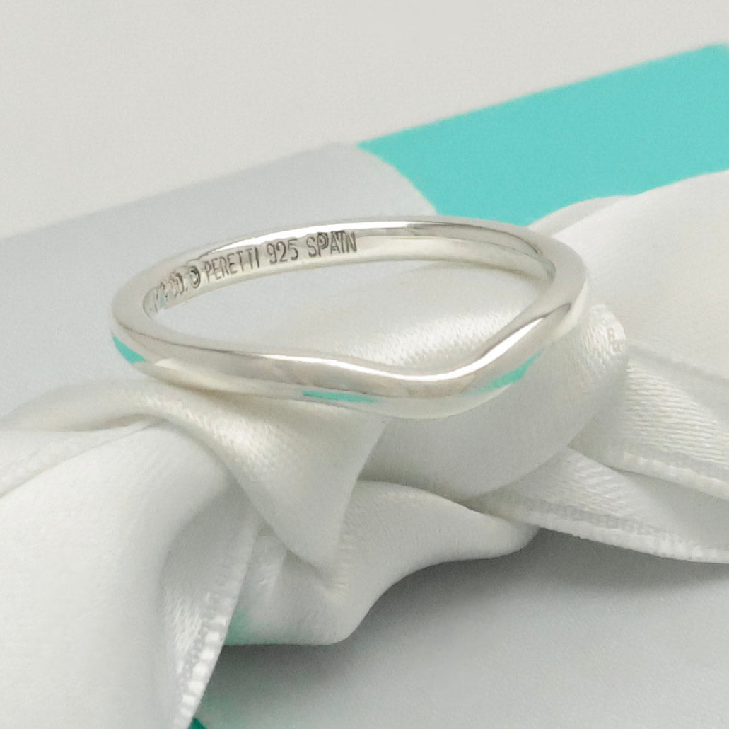 TIFFANY&Co. カーブド エルサペレッティ バンド リング 9 号 AG925