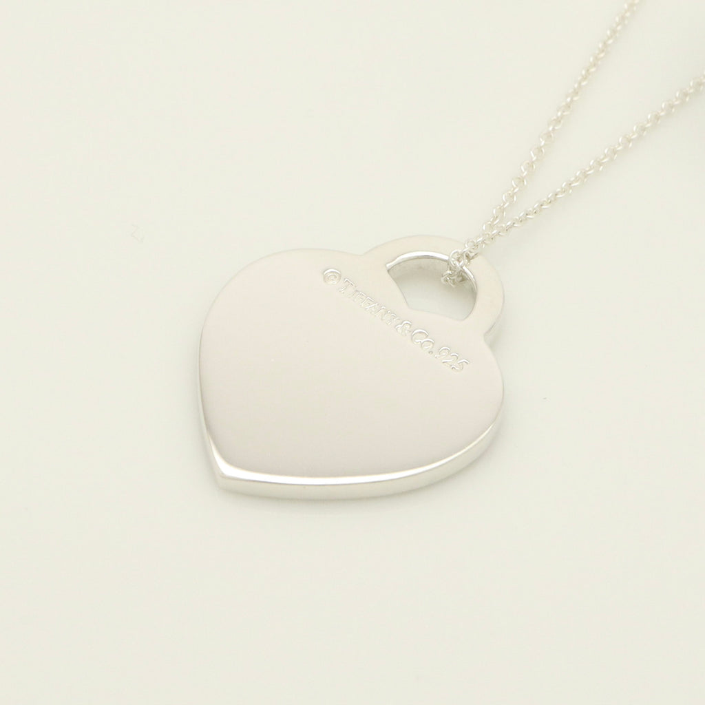 Tiffany & Co. Notes I LOVE YOU Heart Pendant Necklace Sterling Silver 925