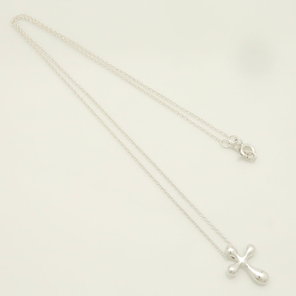  Tiffany & Co. Small Cross Pendant Necklace  Sterling Silver 925 