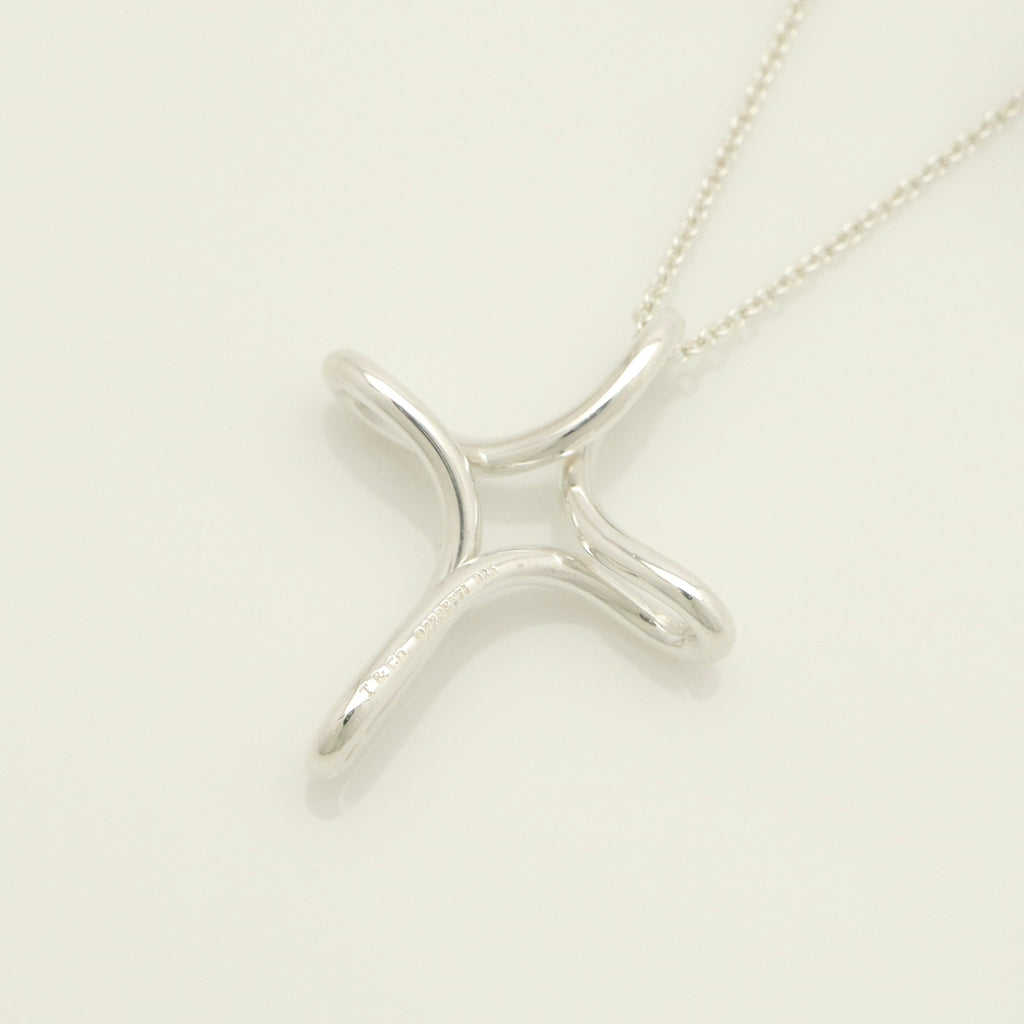 TIFFANY & Co. Open Cross Infinity Elsa Peretti Necklace  Sterling Silver 925