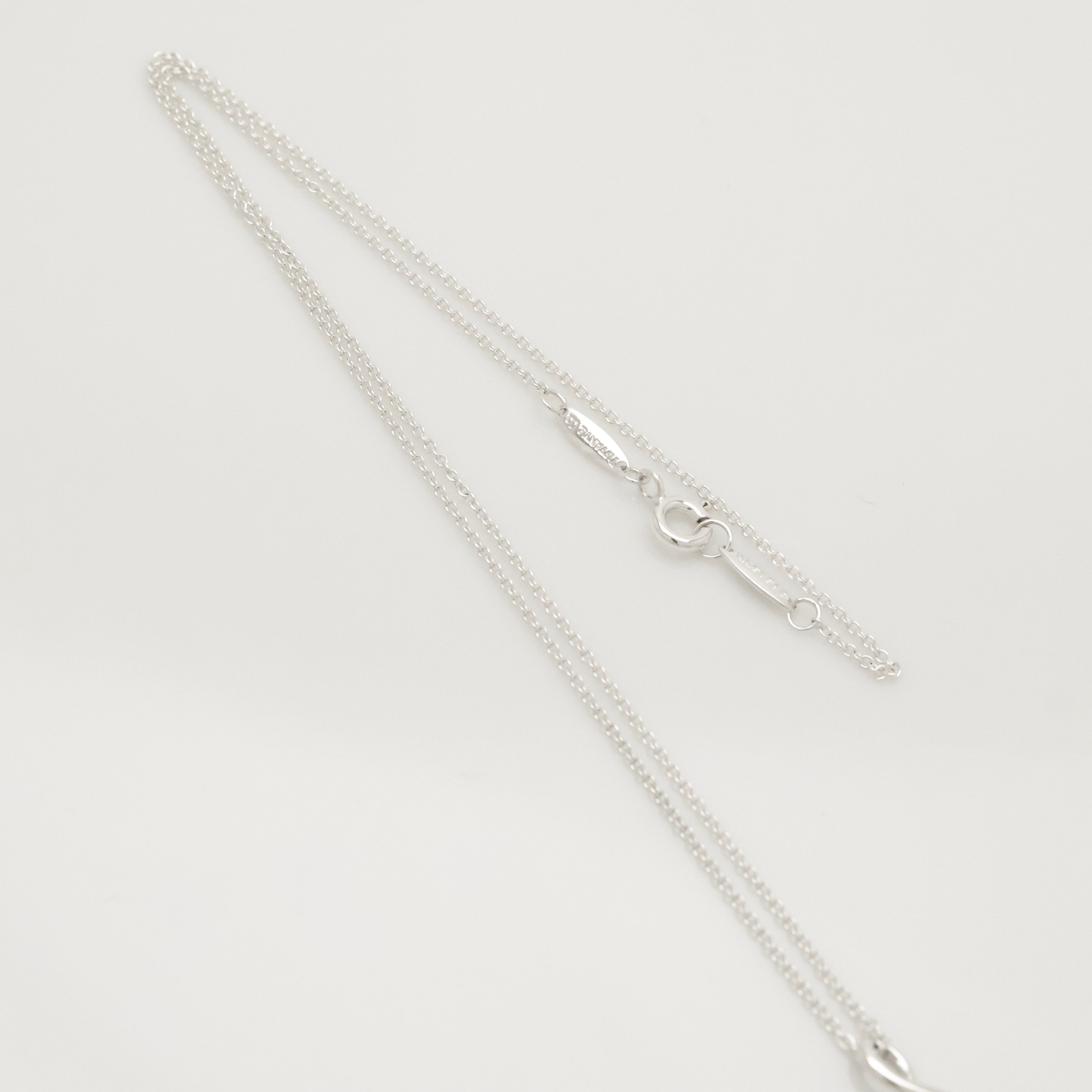 TIFFANY&Co. ノーツ レター S イニシャル 1P ダイヤモンド ネックレス AG925