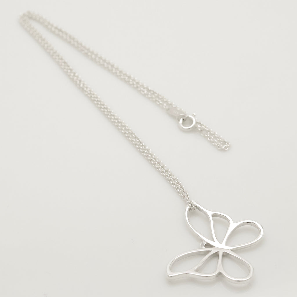 TIFFANY&Co. オープン バタフライ 蝶 ネックレス AG925