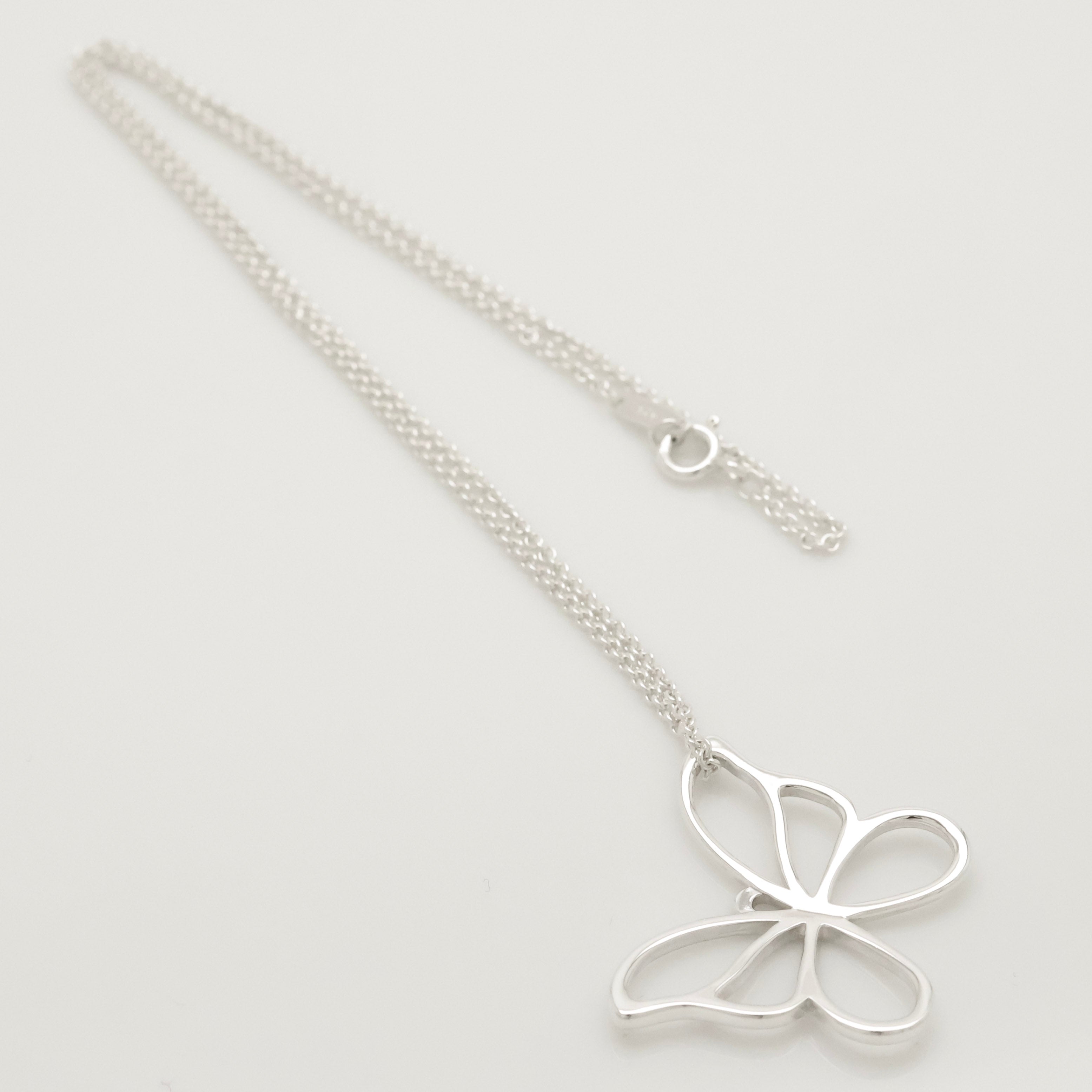 TIFFANY&Co. オープン バタフライ 蝶 ネックレス AG925