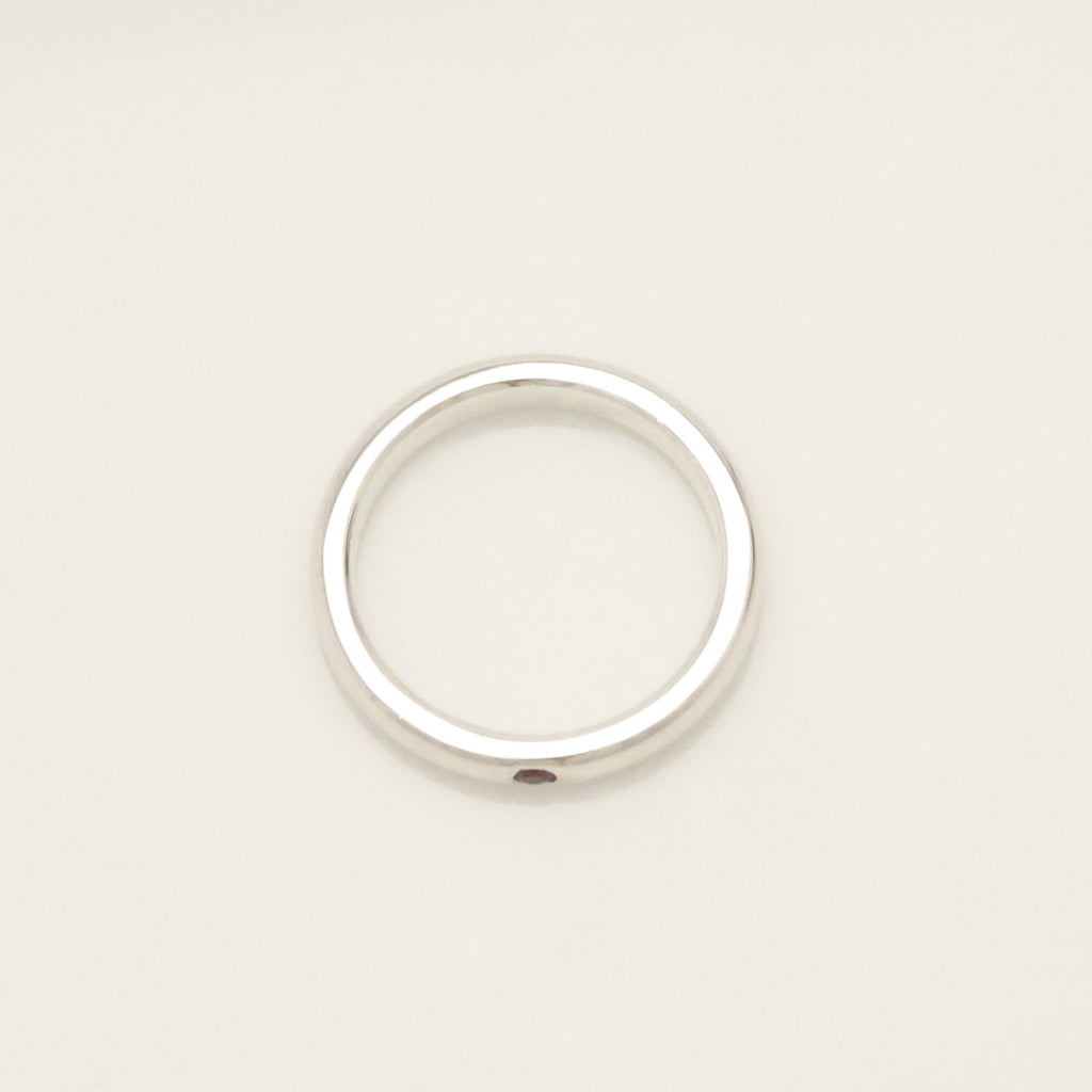 Tiffany & Co. Ruby Stacking Band Ring Sterling Silver 925