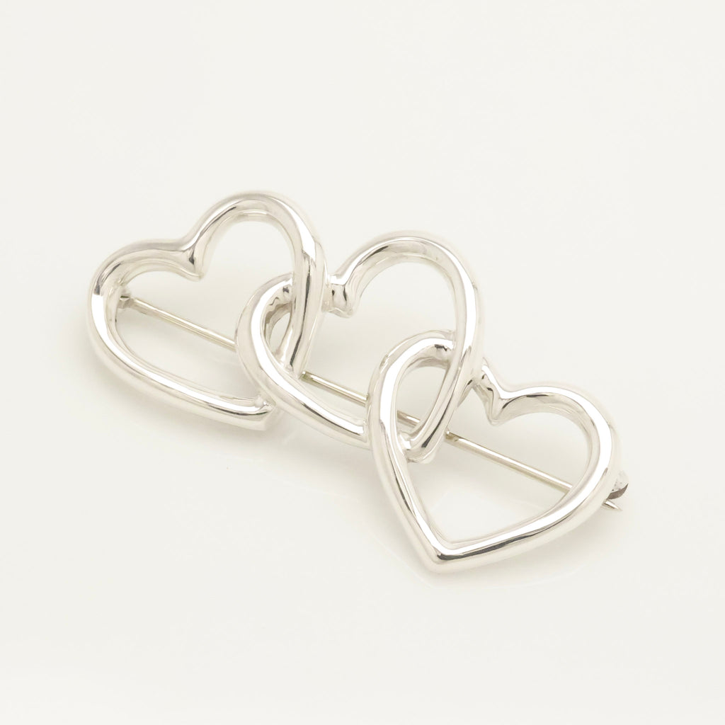 TIFFANY&Co. トリプル オープン ハート ピン ブローチ AG925
