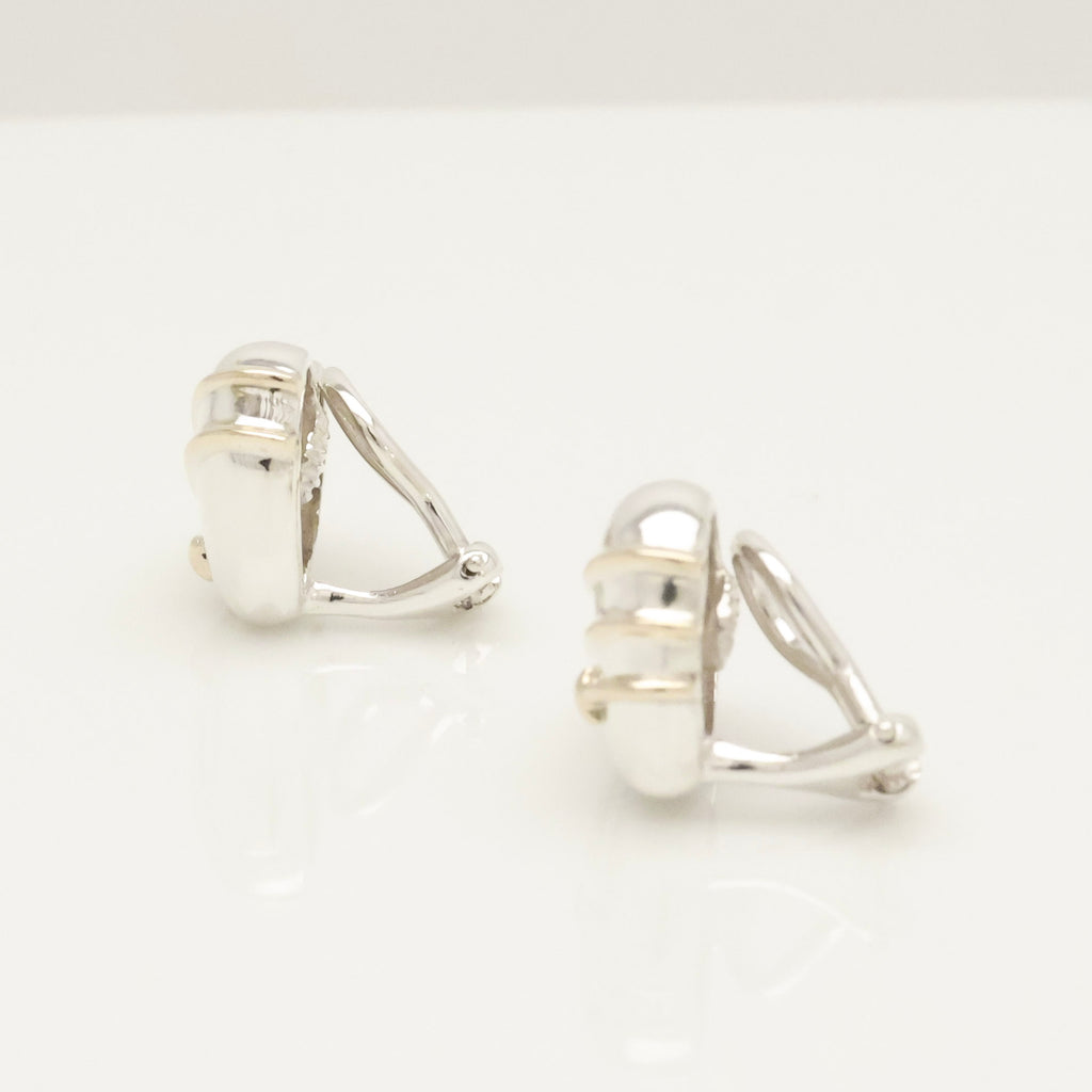 TIFFANY&Co. ハート アロー キューピット コンビ クリップ ピアス AG925 AU750