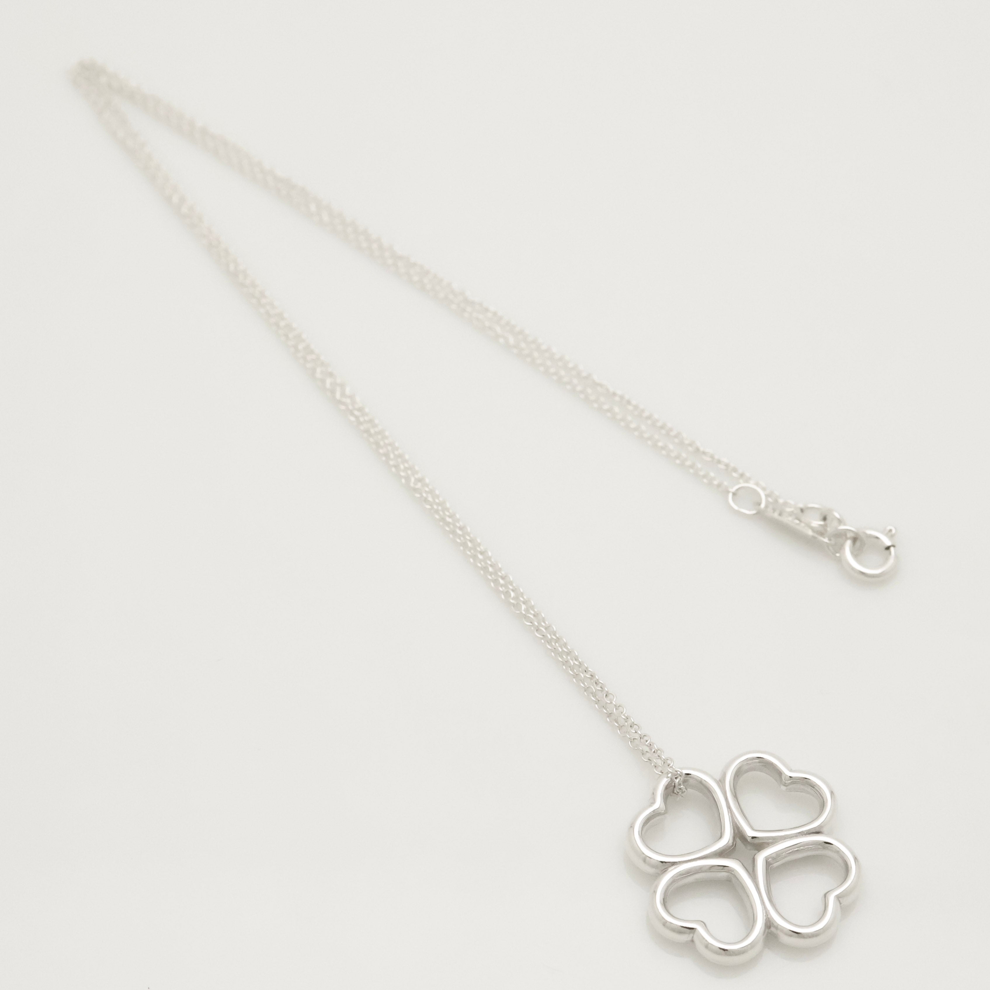 TIFFANY&Co. クローバー ハート ネックレス AG925