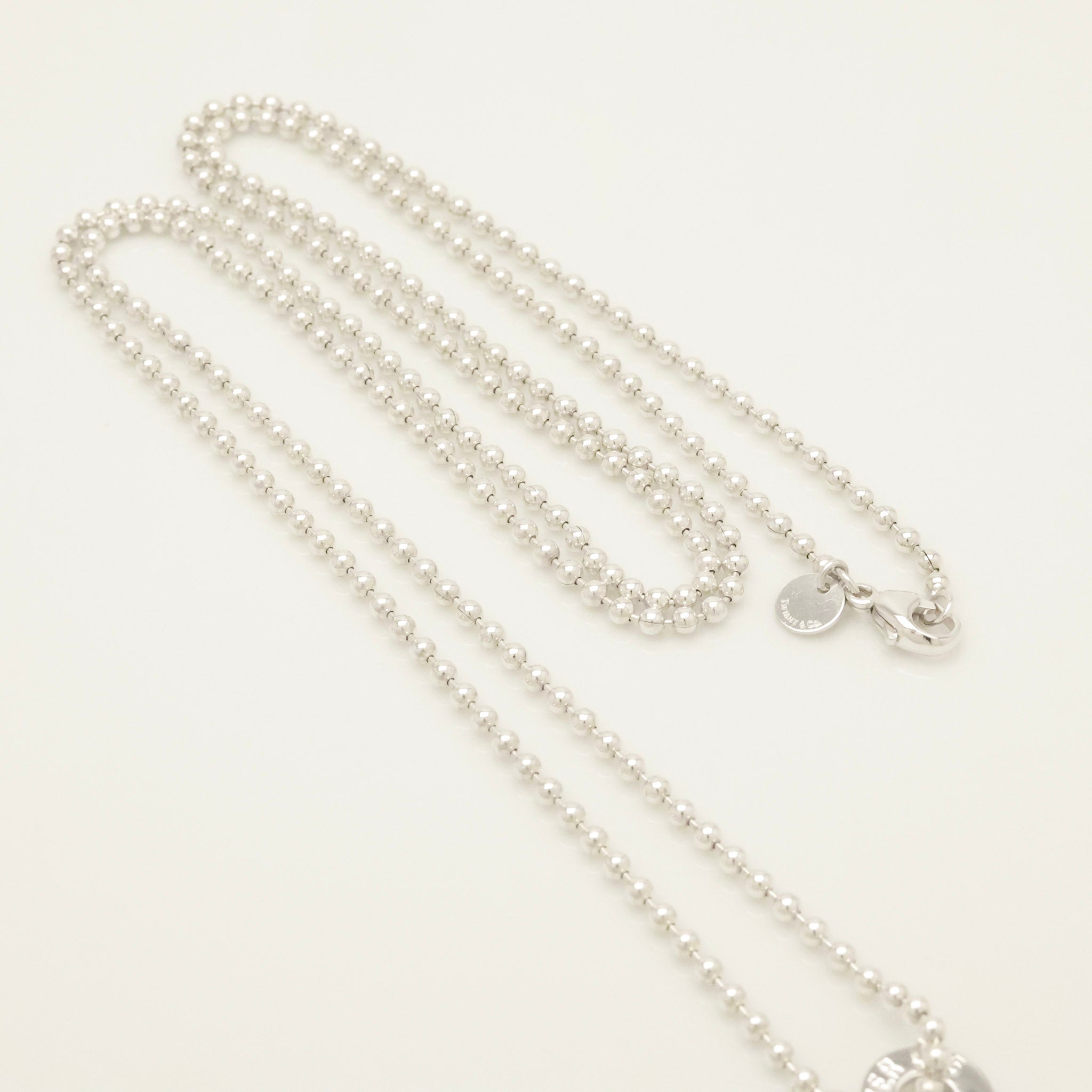 TIFFANY&Co.リターントゥ ティファニー オーバル タグ ボール チェーン ネックレス AG925
