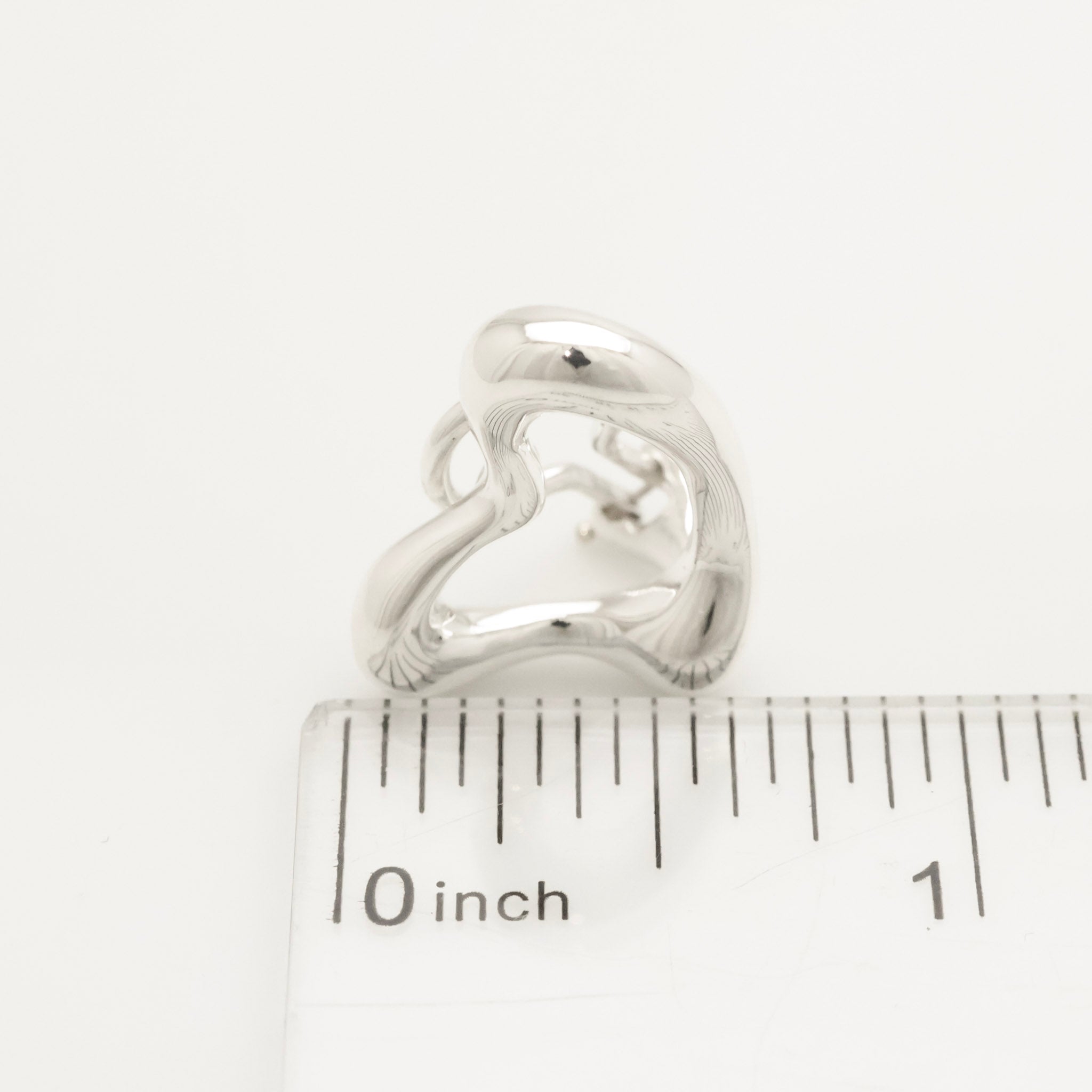 TIFFANY&Co. オープンハート エルサペレッティ クリップ イヤリング AG925
