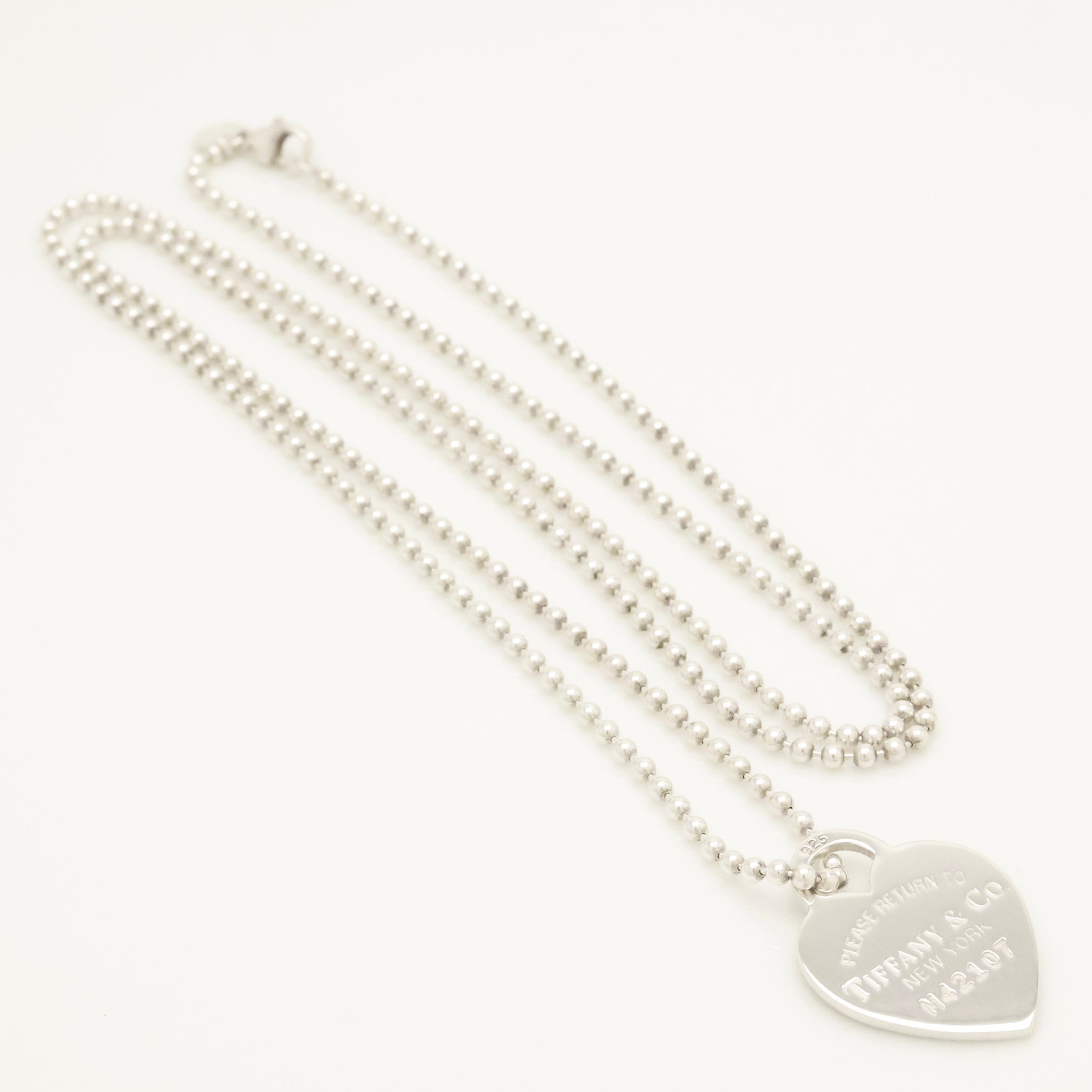 TIFFANY&Co. リターントゥ ティファニー ハート タグ ボール チェーン ネックレス AG925
