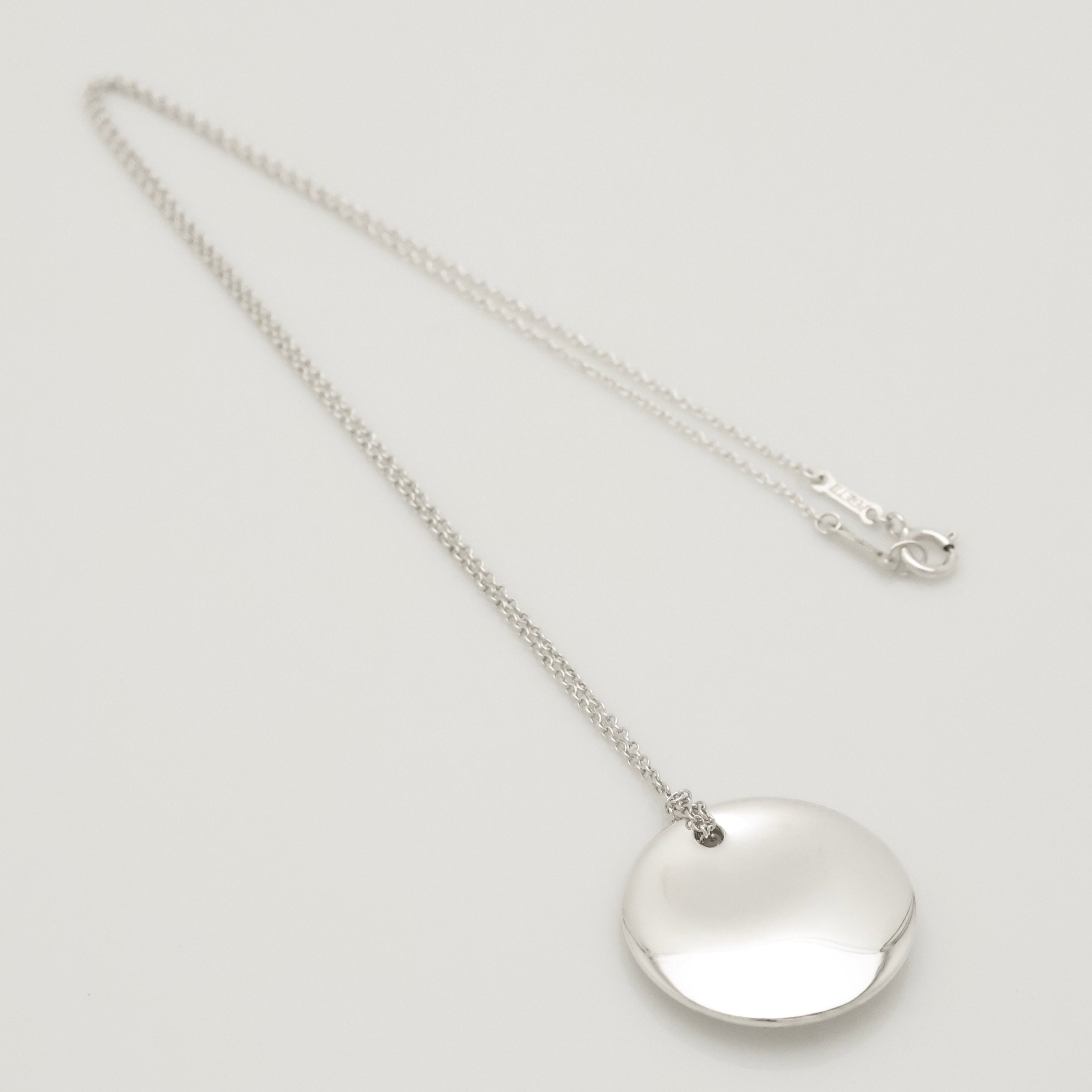 TIFFANY&Co.ラウンド ディスク エルサペレッティ ネックレス AG925