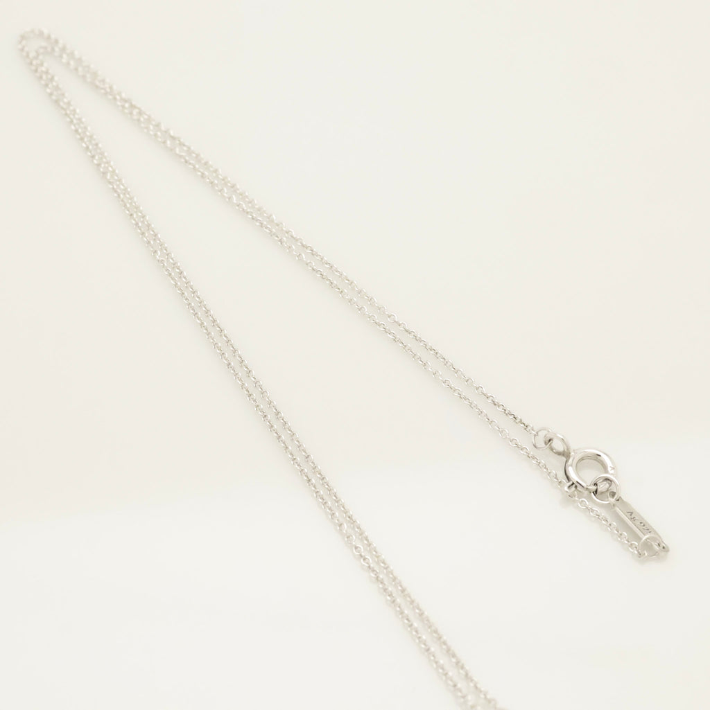  Tiffany & Co. Letter K Notes Initial Disc Necklace Sterling Silver 925