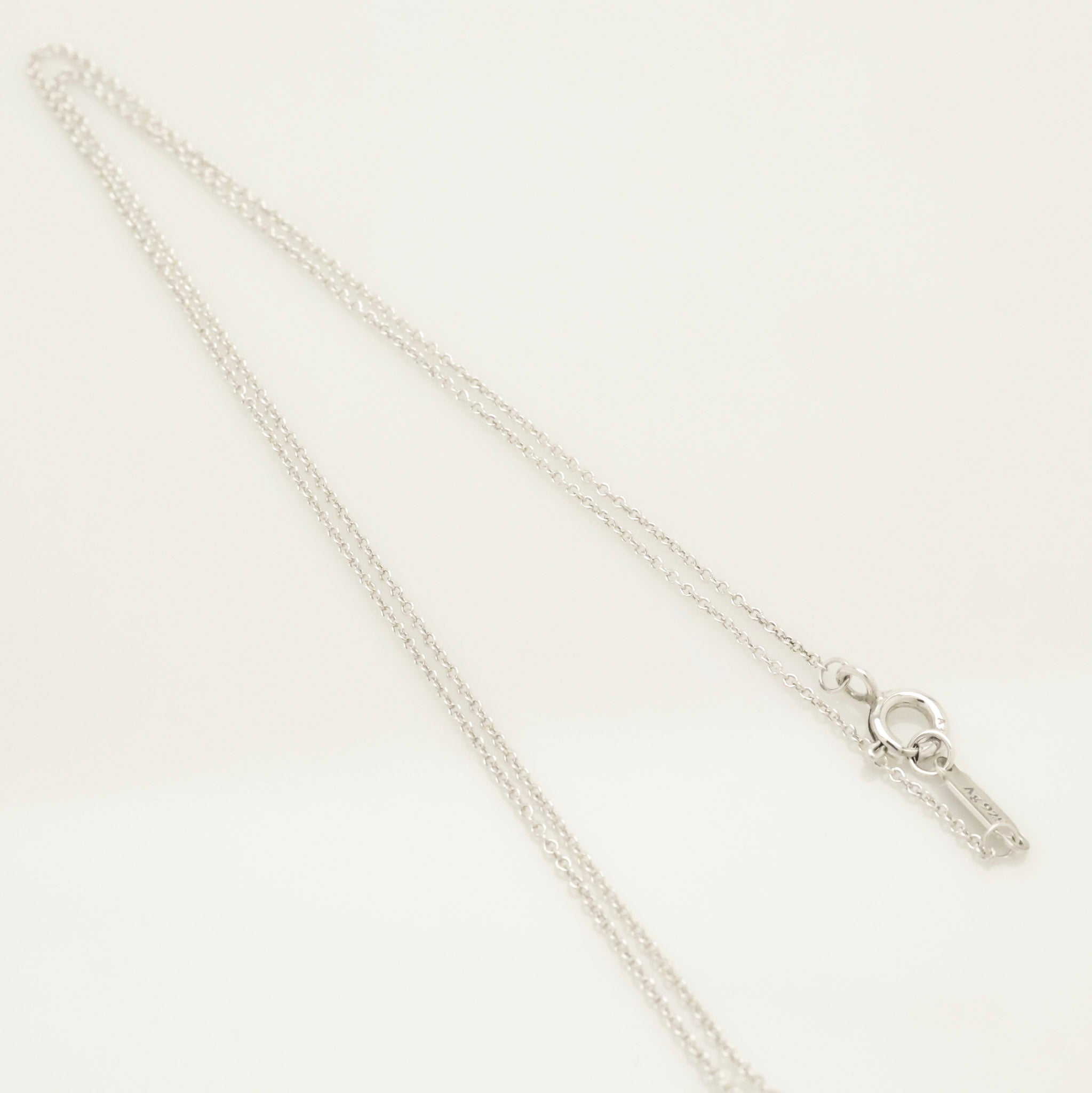  Tiffany & Co. Letter K Notes Initial Disc Necklace Sterling Silver 925