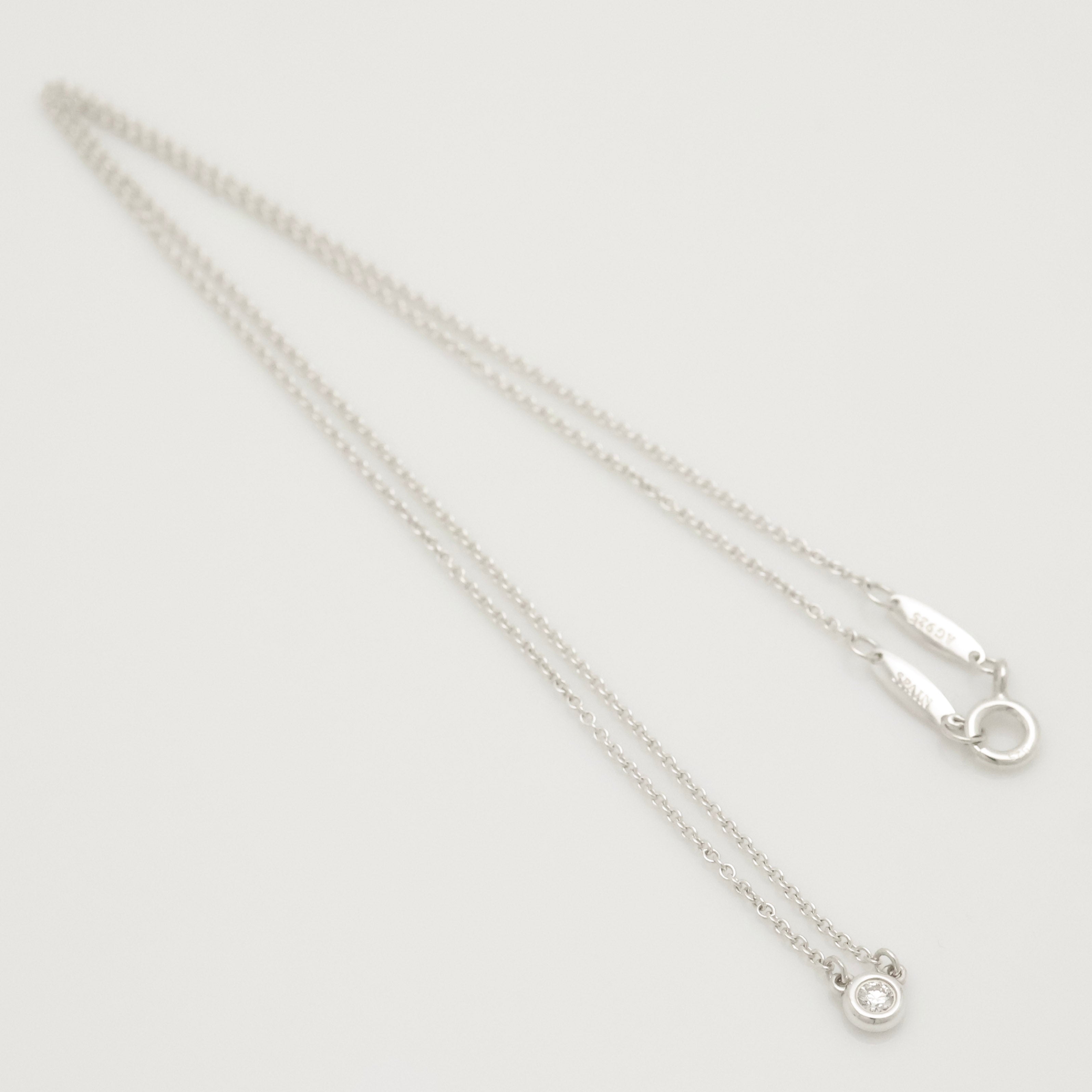 TIFFANY&Co.  バイザヤード ダイヤモンド 1P エルサペレッティ ネックレス AG925