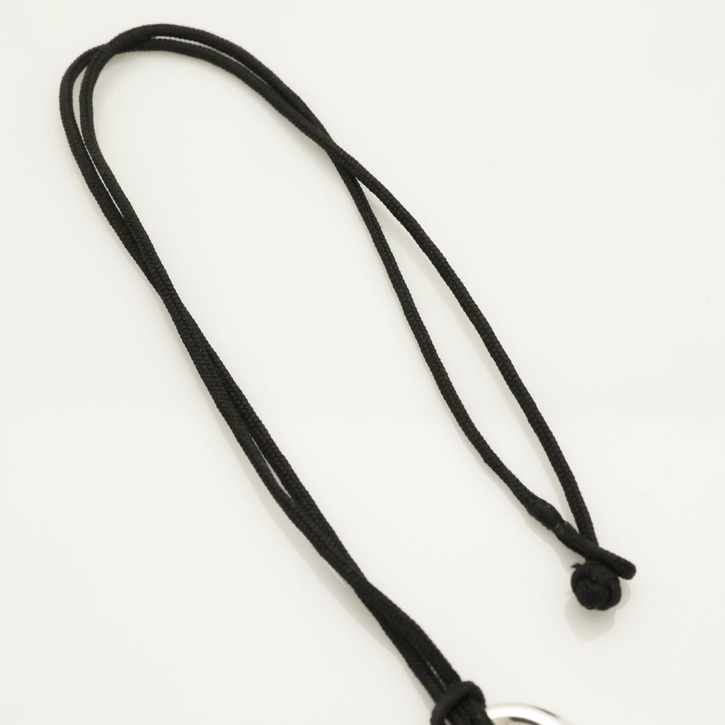  Tiffany & Co. Peretti Open Heart 1P Diamond Silk Cord Necklace Sterling Silver AG925 