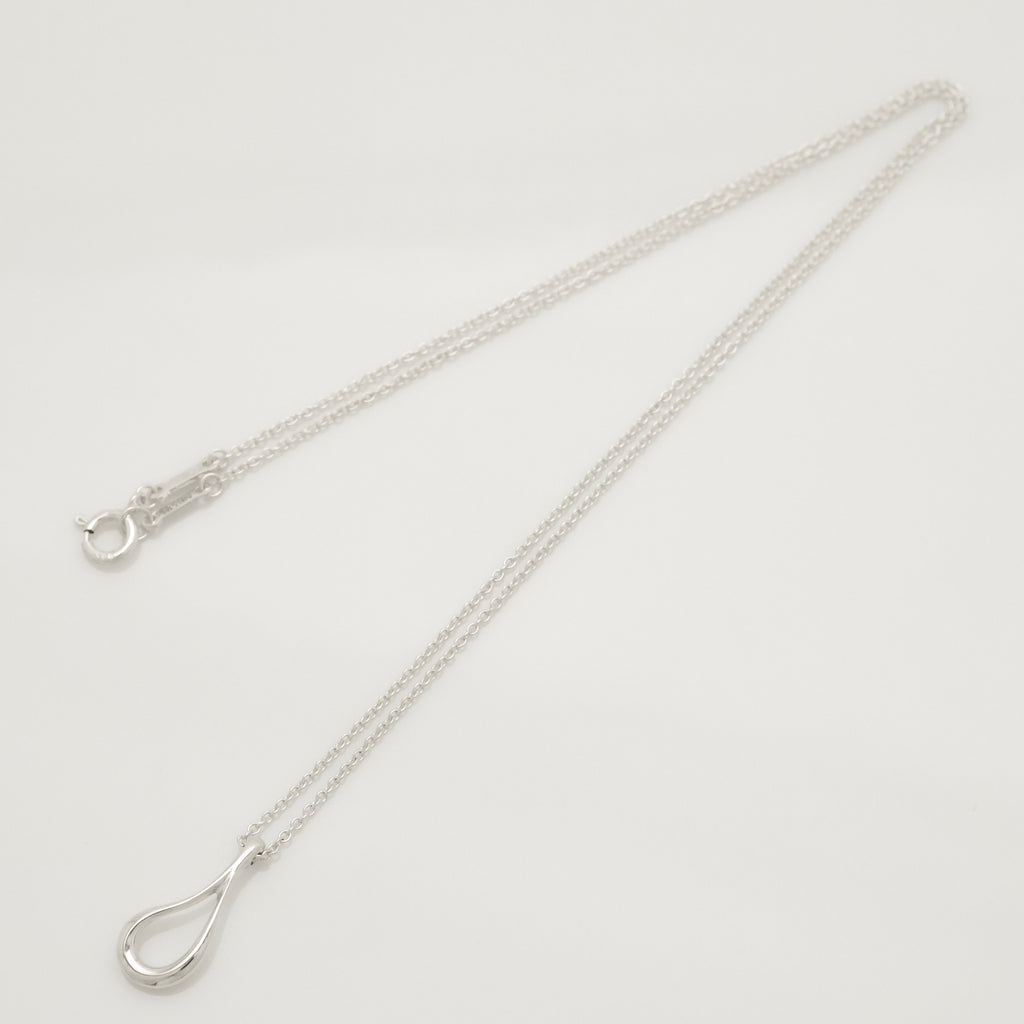  Tiffany & Co. Open Teardrop Necklace Pendant Sterling Silver 925 