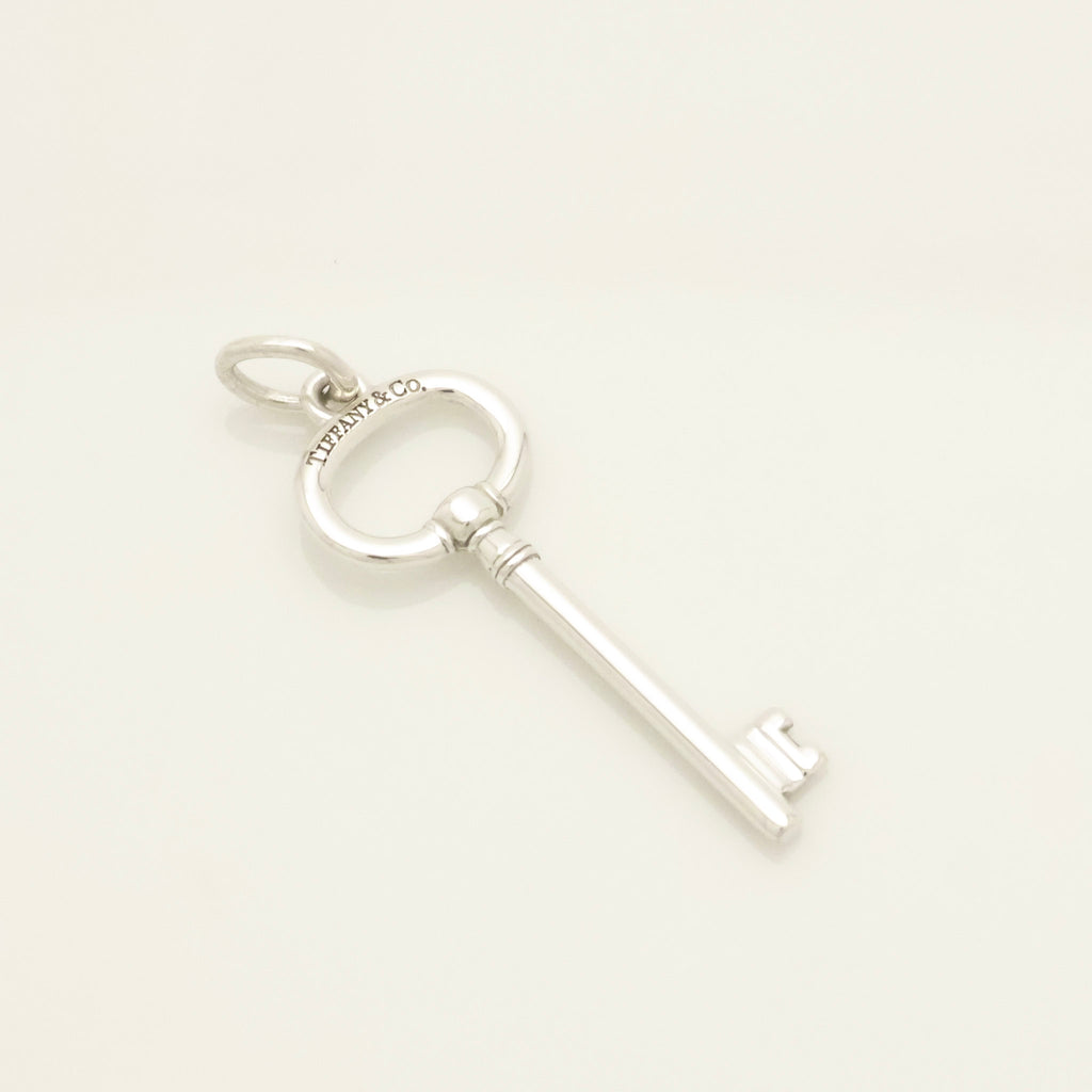 Tiffany & Co. Oval Key Pendant Charm Sterling  Sterling Silver 925
