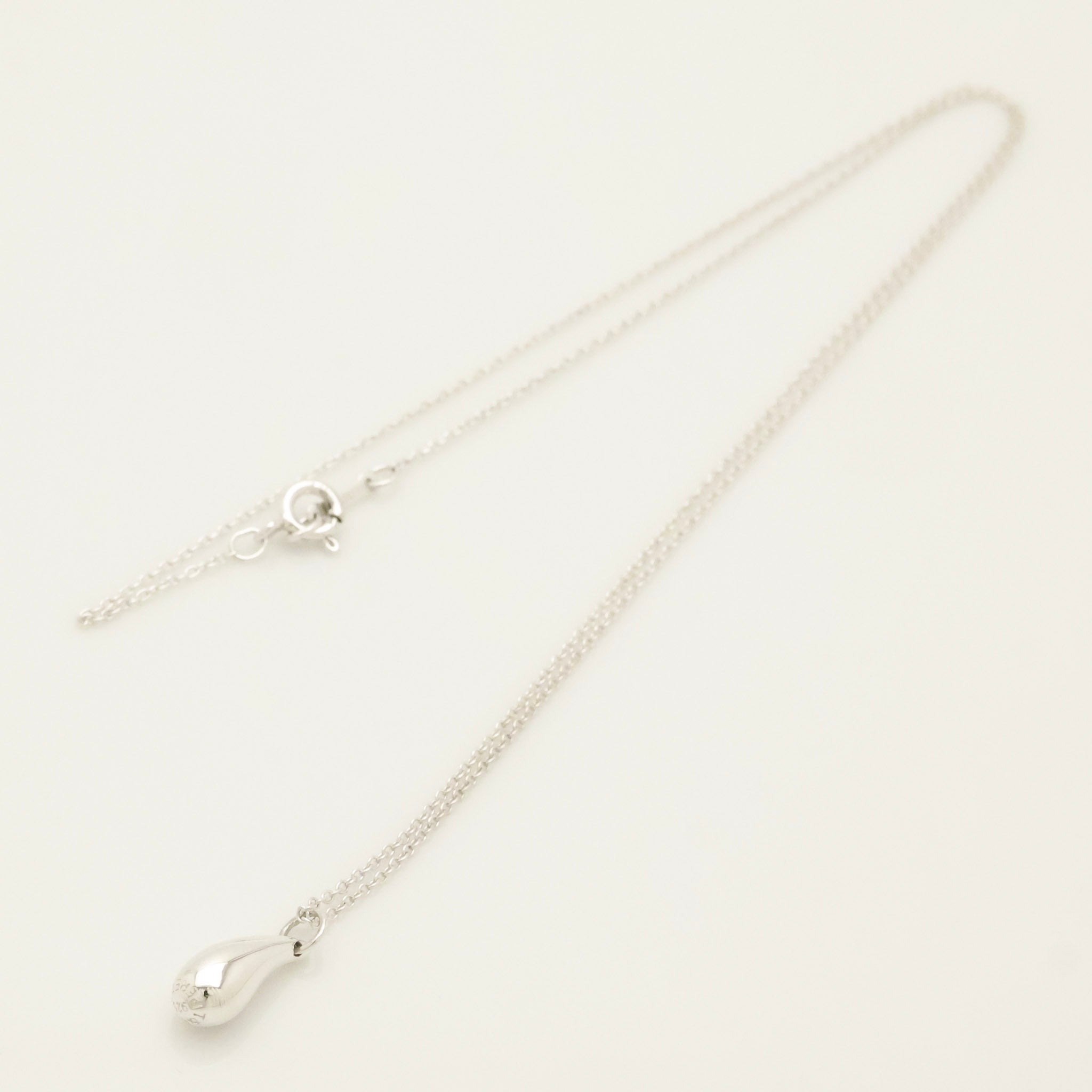 Tiffany & Co. Teardrop Necklace Pendant Sterling Silver 925 