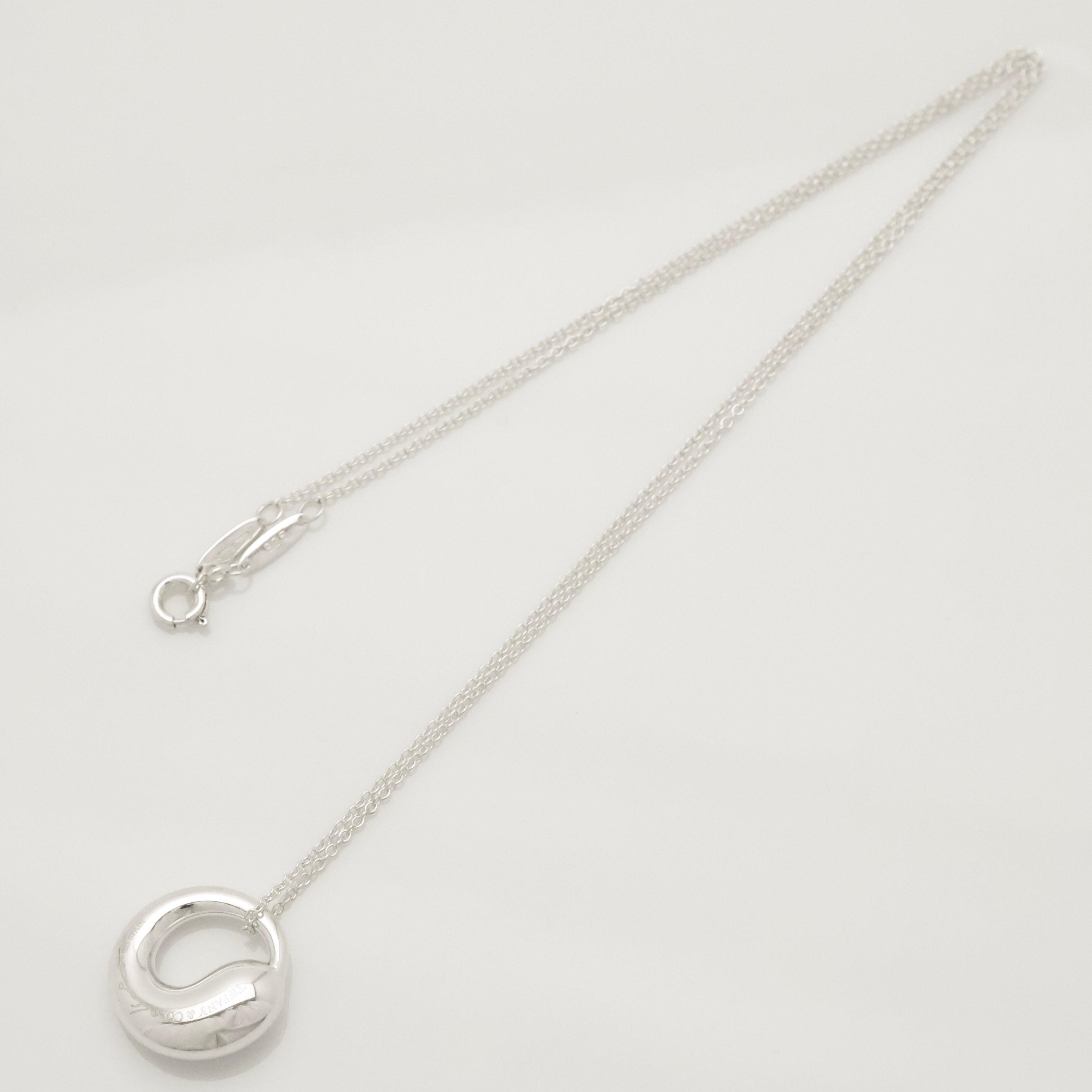 Tiffany & Co. Elsa Peretti Sterling Silver Eternal Circle Necklace