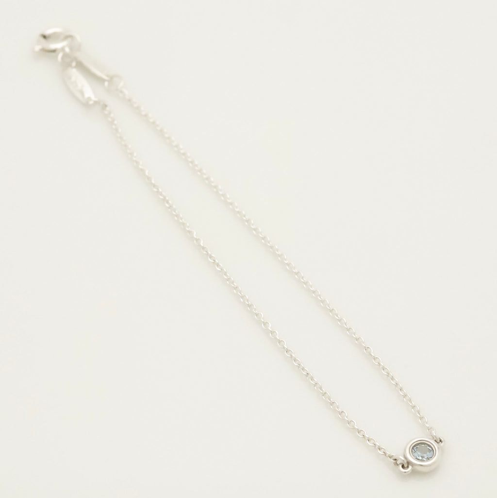 TIFFANY&Co. カラー バイザヤード アクアマリン サファイア エルサペレッティ ブレスレット AG925