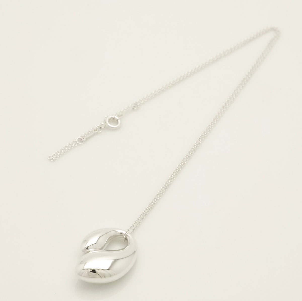 Tiffany & Co. Elsa Peretti Sterling Silver Double Teardrop Pendant Necklace Sterling Silver 925